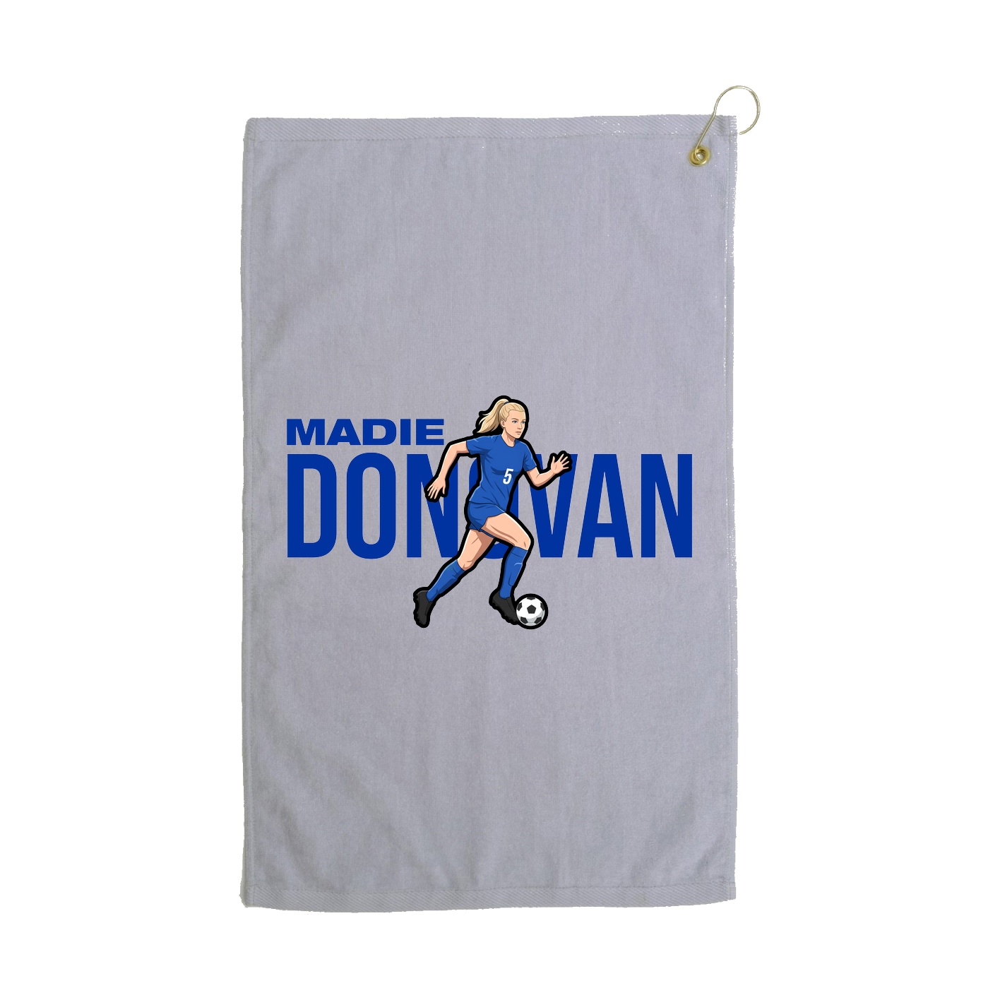 Golf Towel — Player Name in Grey