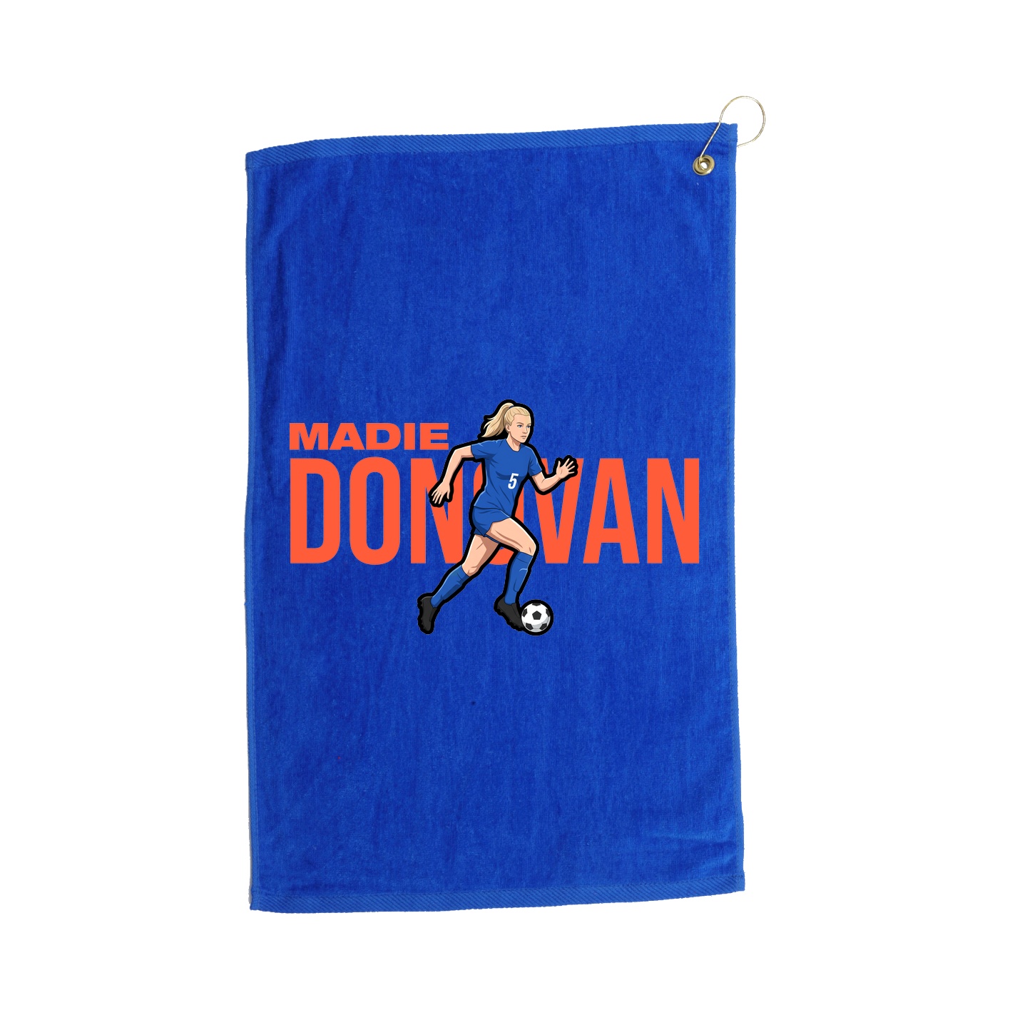 Golf Towel — Player Name in Royal