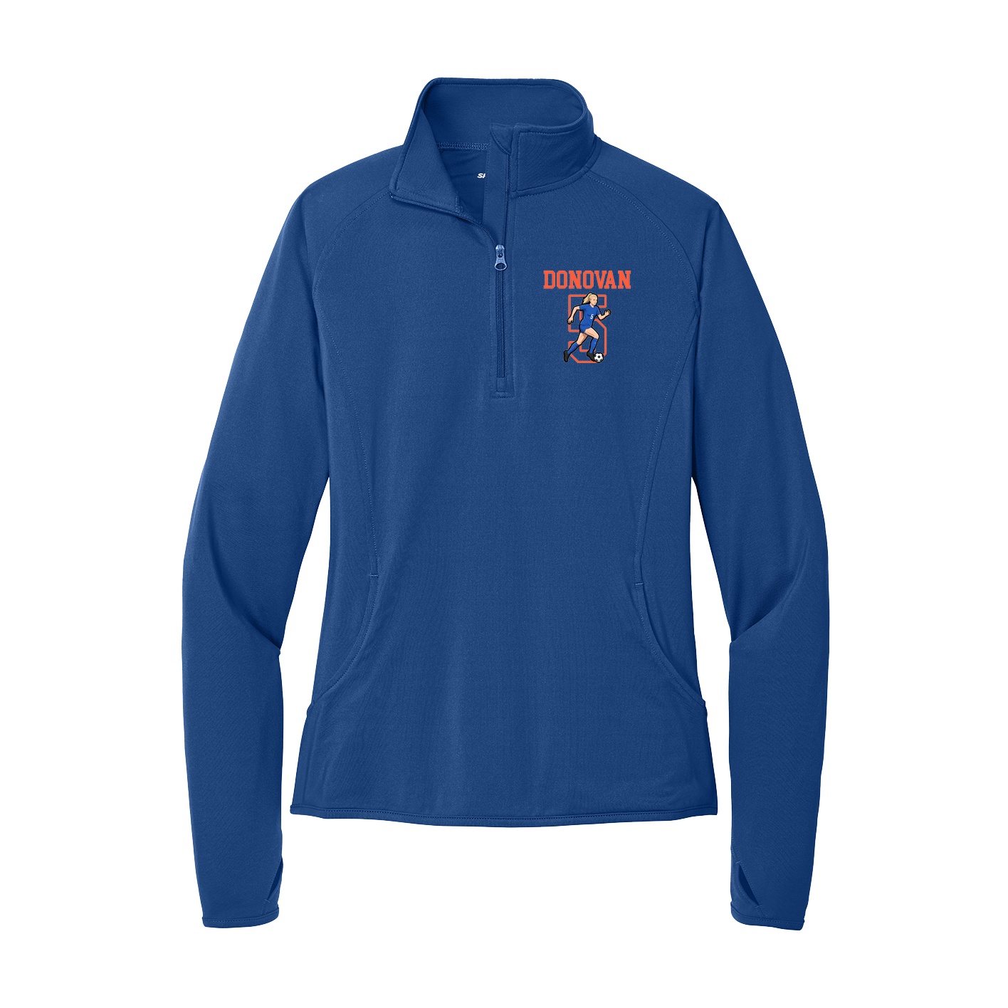 Women's Q-Zip Pullover — Shirsey in Royal
