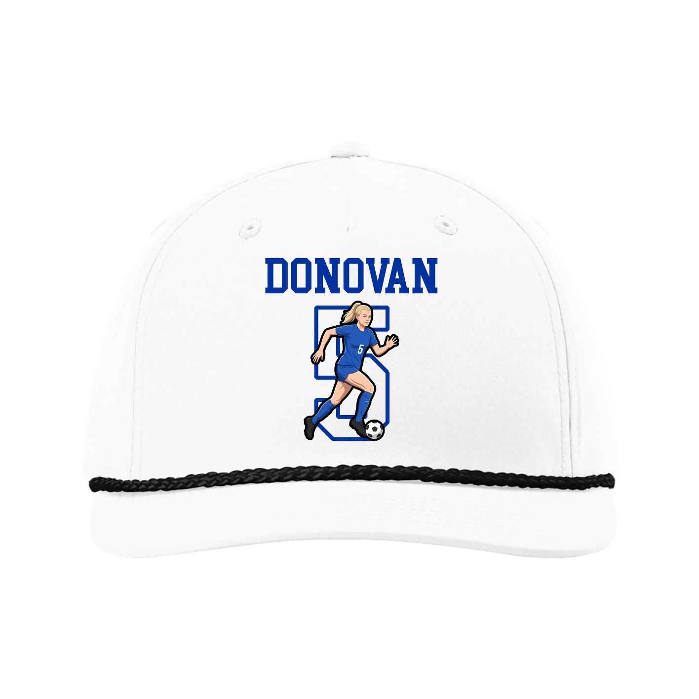 Five-Panel Classic Rope Cap — Shirsey in White