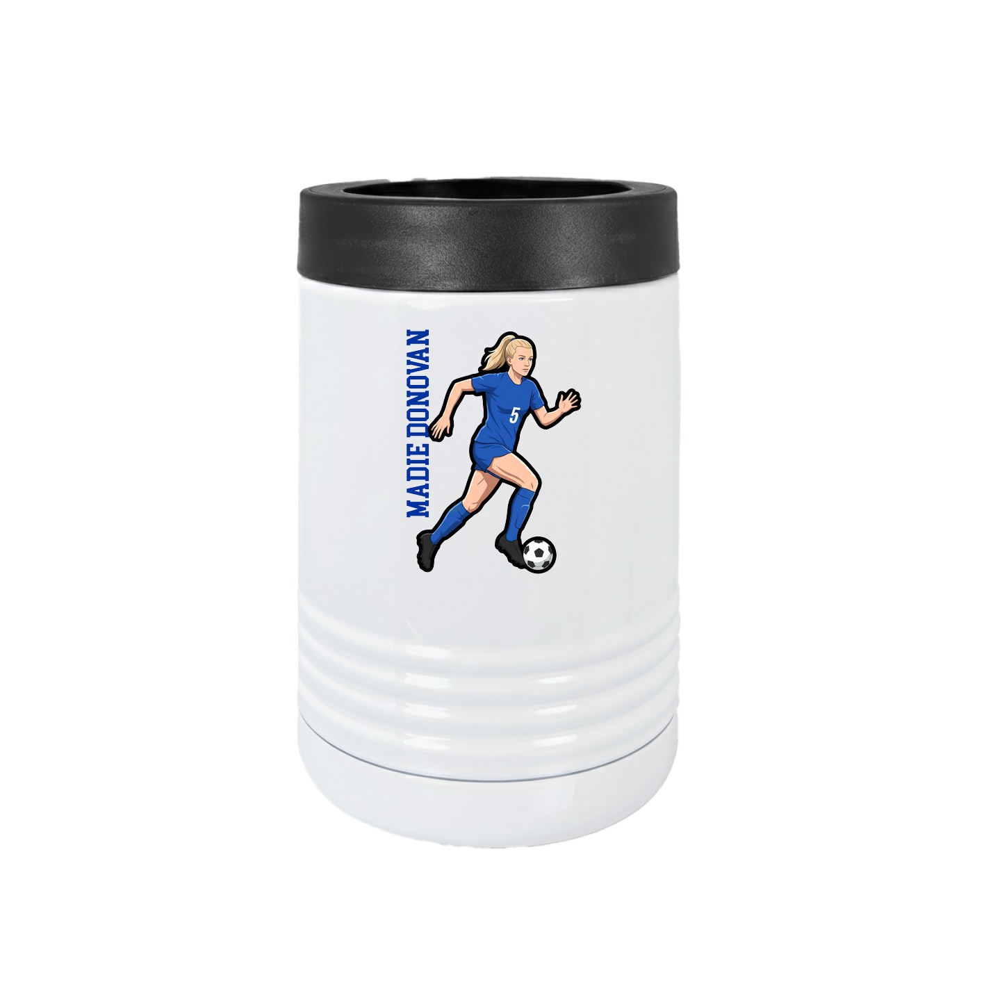 Beverage Holder — Name Vertical in White