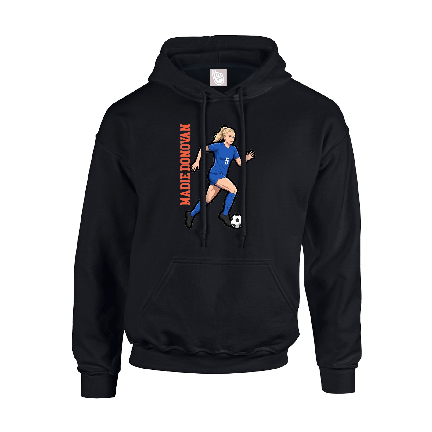 Hoodie — Name Vertical in Black