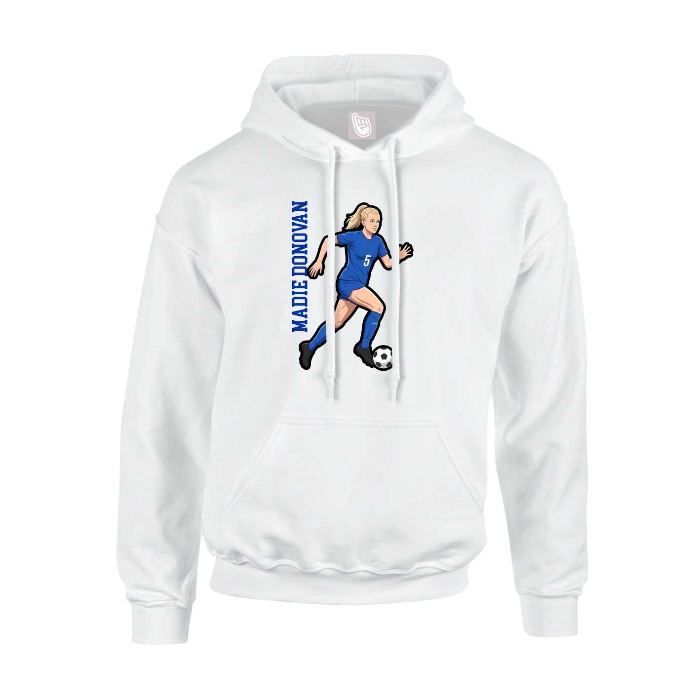Youth Hoodie — Name Vertical in White