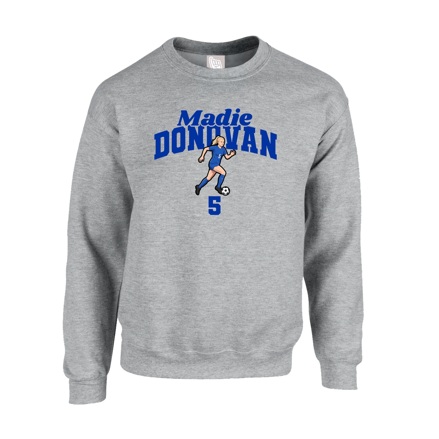 Fleece Crew — Signature Arch in Grey