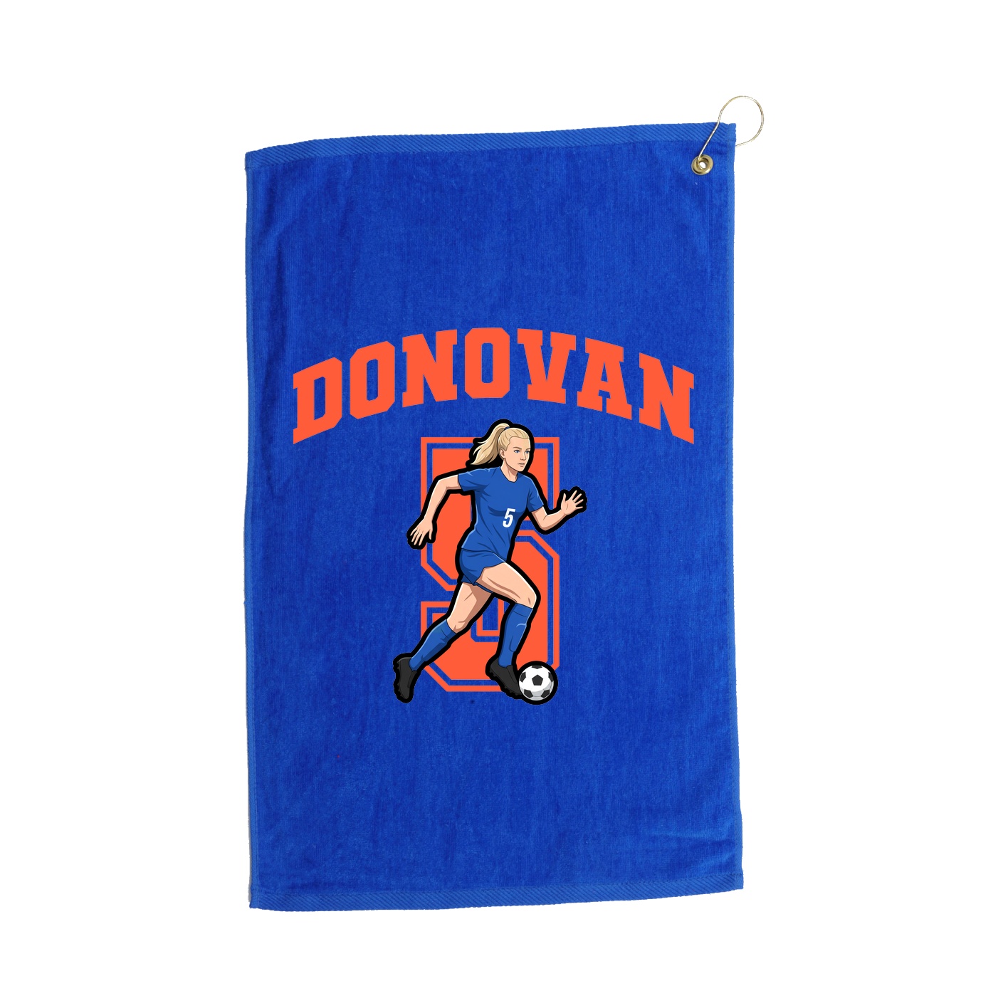 Golf Towel — Number in Royal