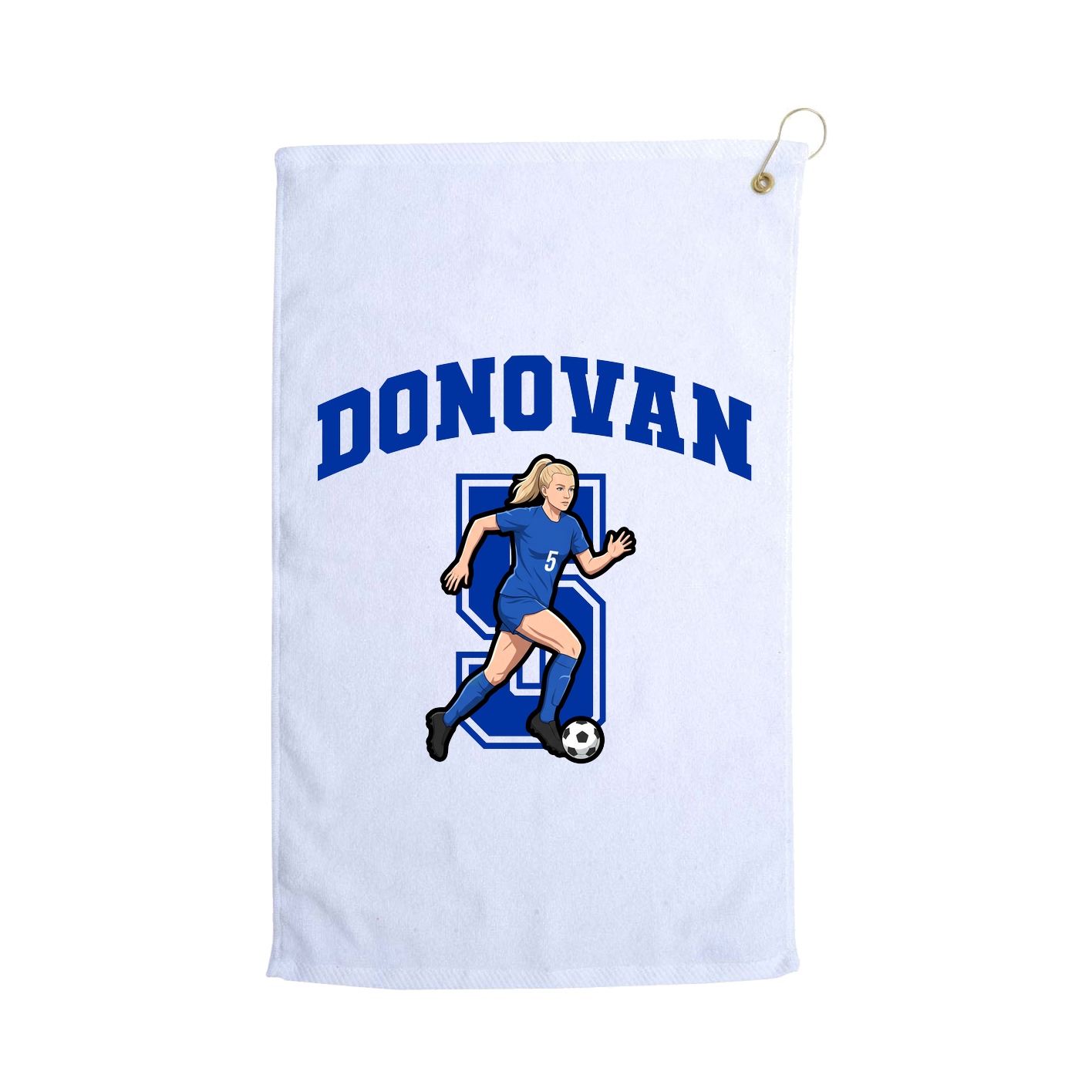 Golf Towel — Number in White