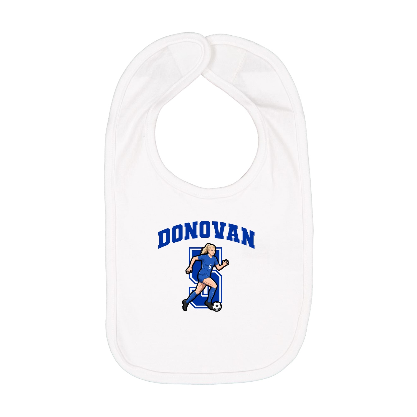 Infant Bib — Number in White