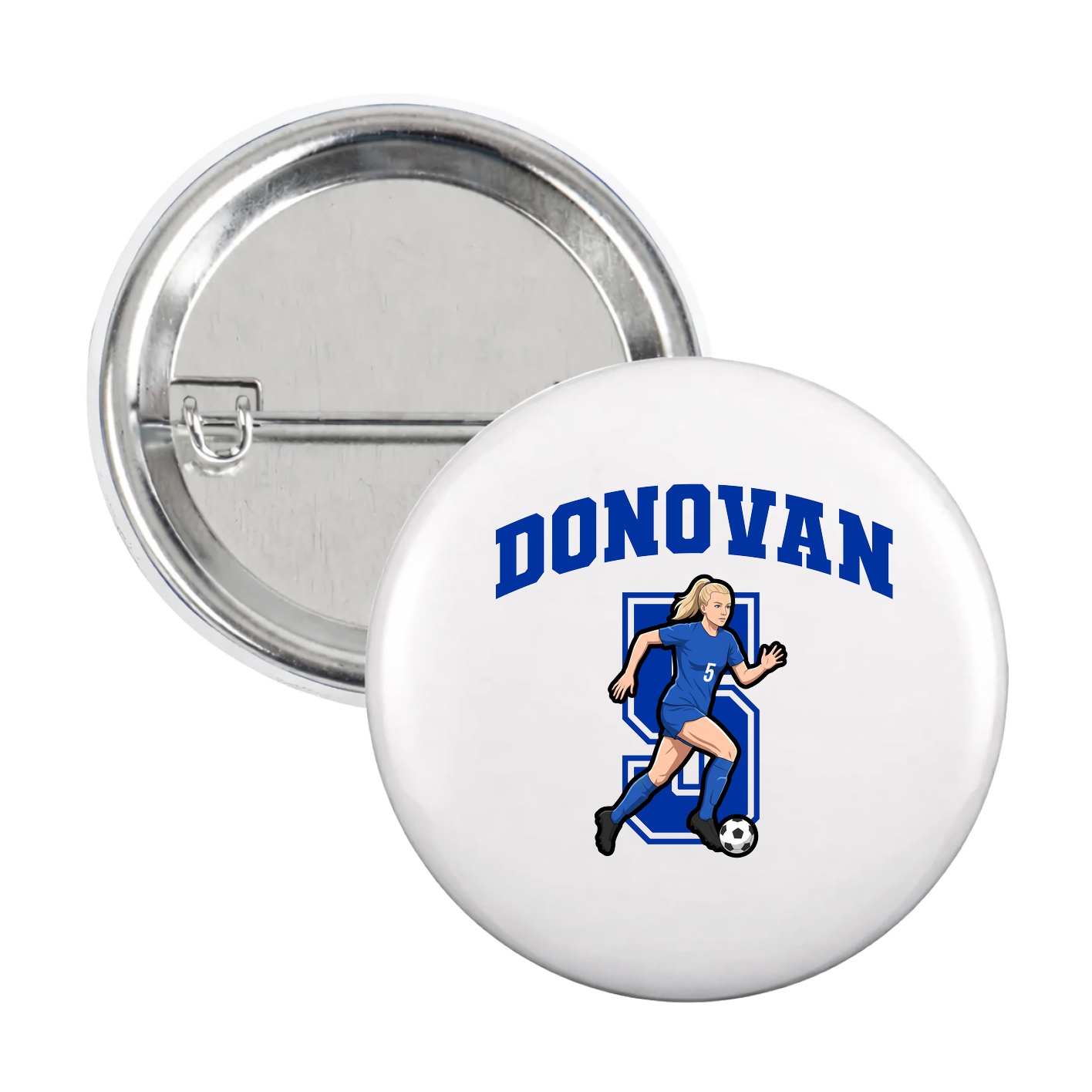 Game Day Button — Number in White