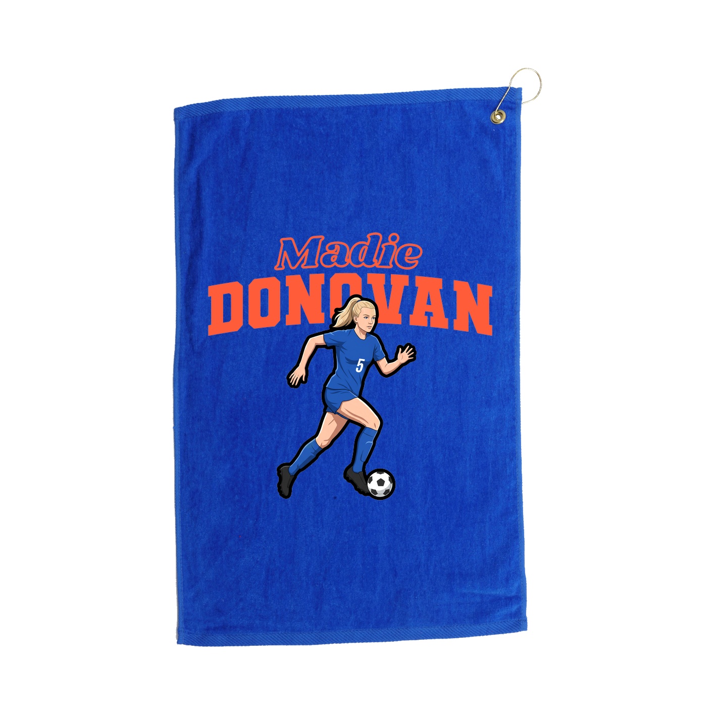 Golf Towel — Name Arch in Royal