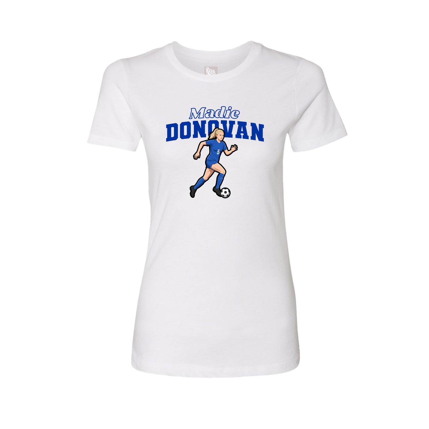 Womens Tee — Name Arch in White