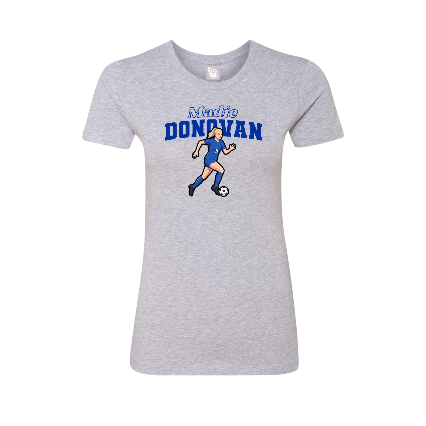Womens Tee — Name Arch in Grey