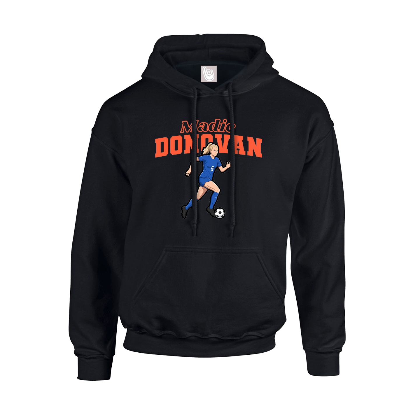 Youth Hoodie — Name Arch in Black