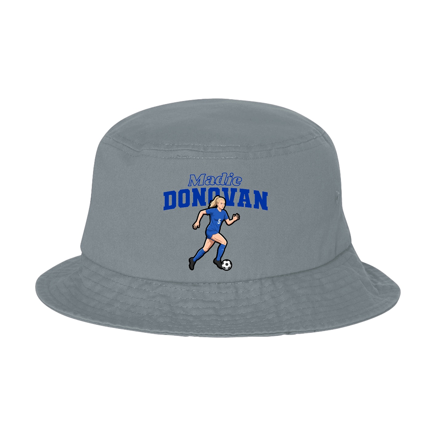 Bucket Cap — Name Arch in Grey