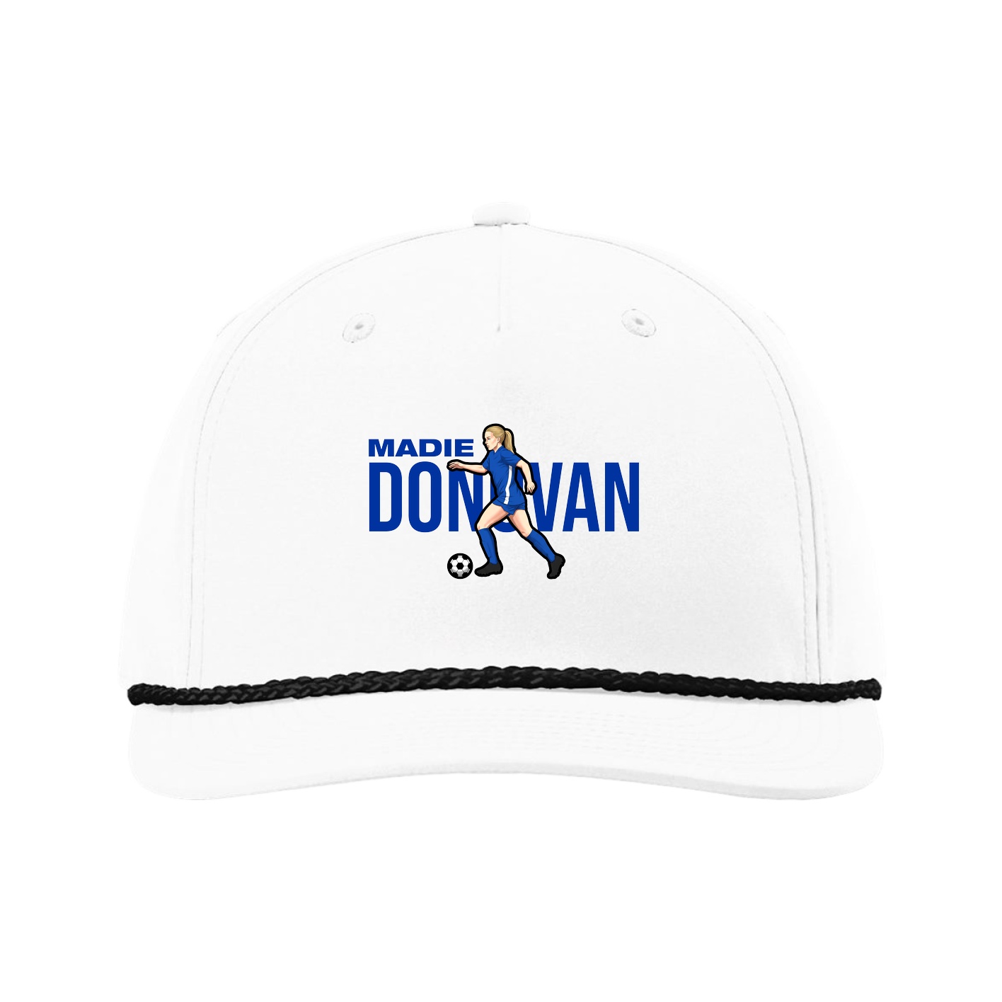 Five-Panel Classic Rope Cap — Player Name in White