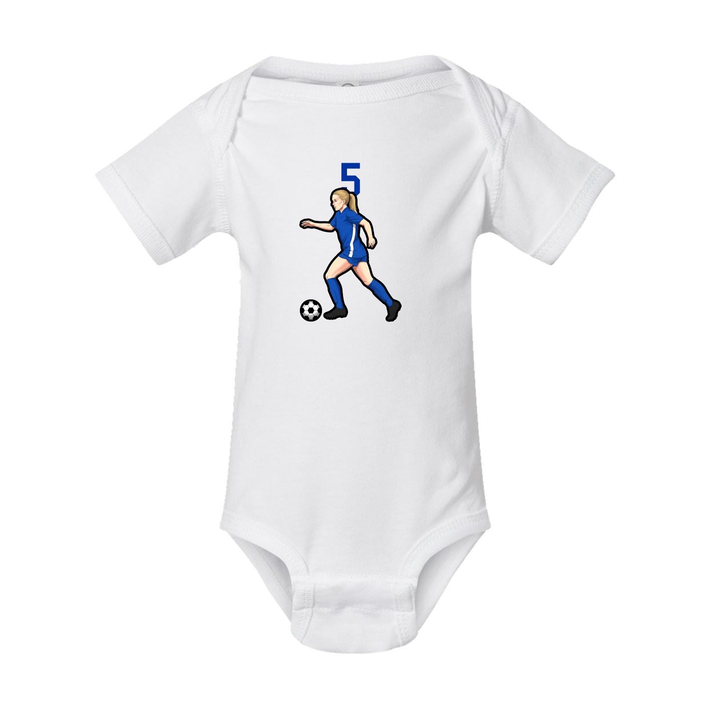 Baby Onesie — Number Top in White