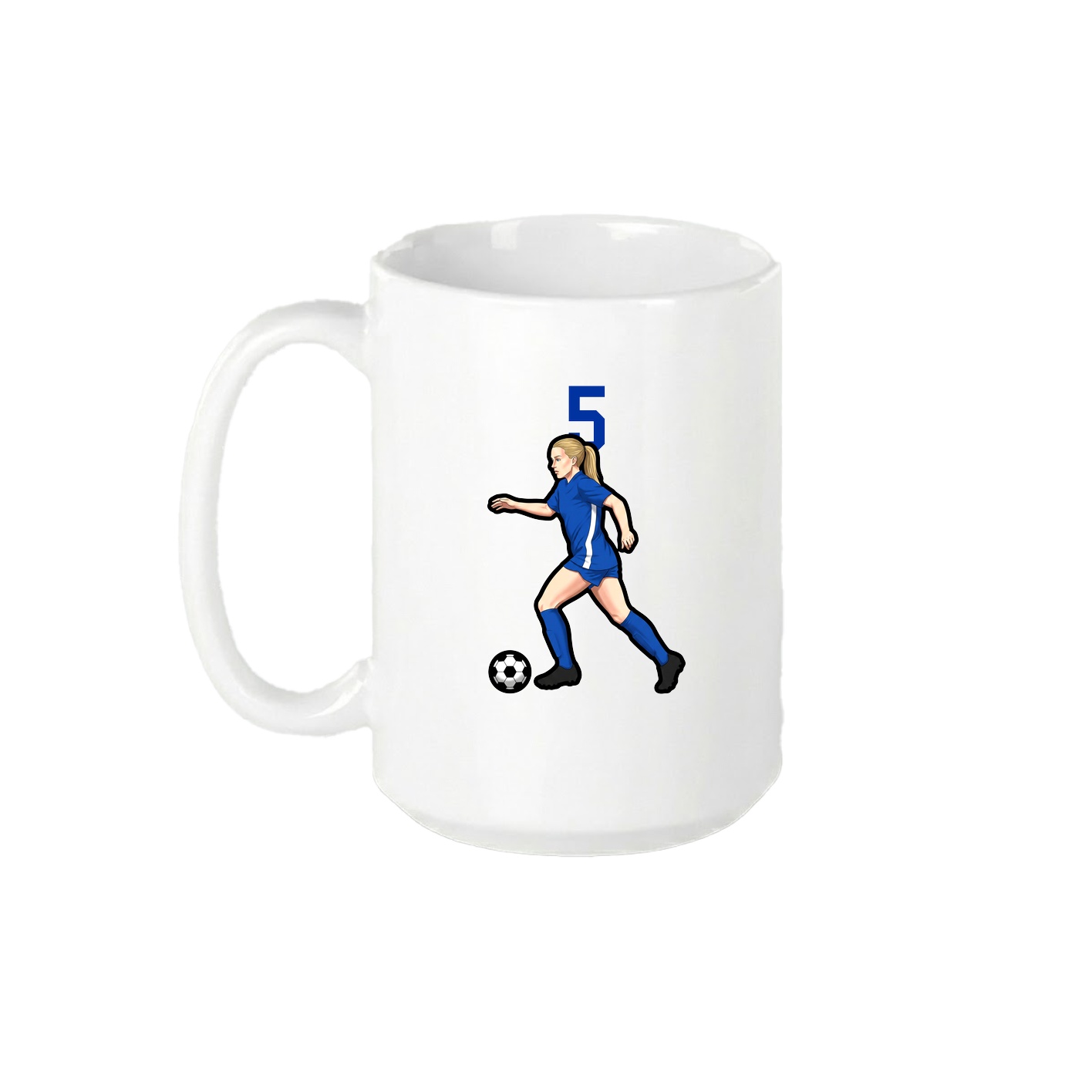 15oz Coffee Mug — Number Top in White