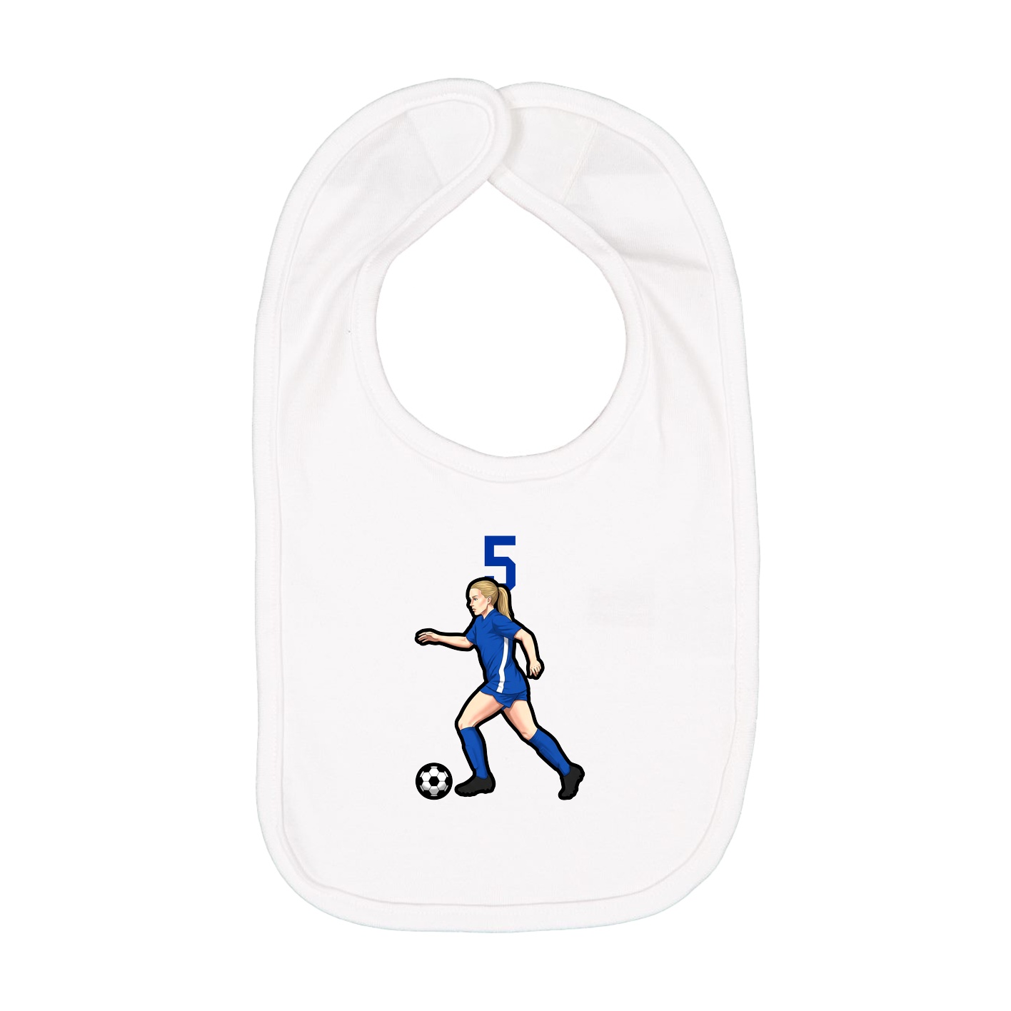 Infant Bib — Number Top in White
