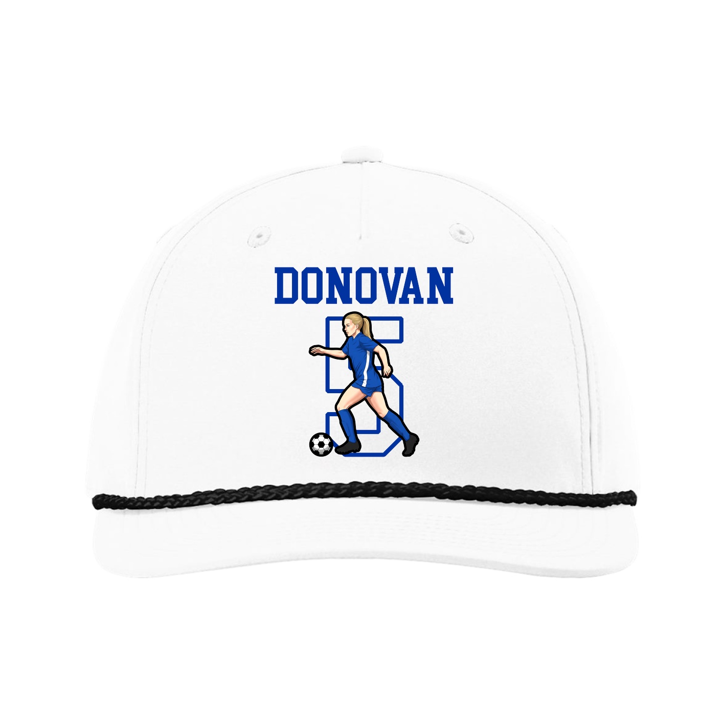 Five-Panel Classic Rope Cap — Shirsey in White