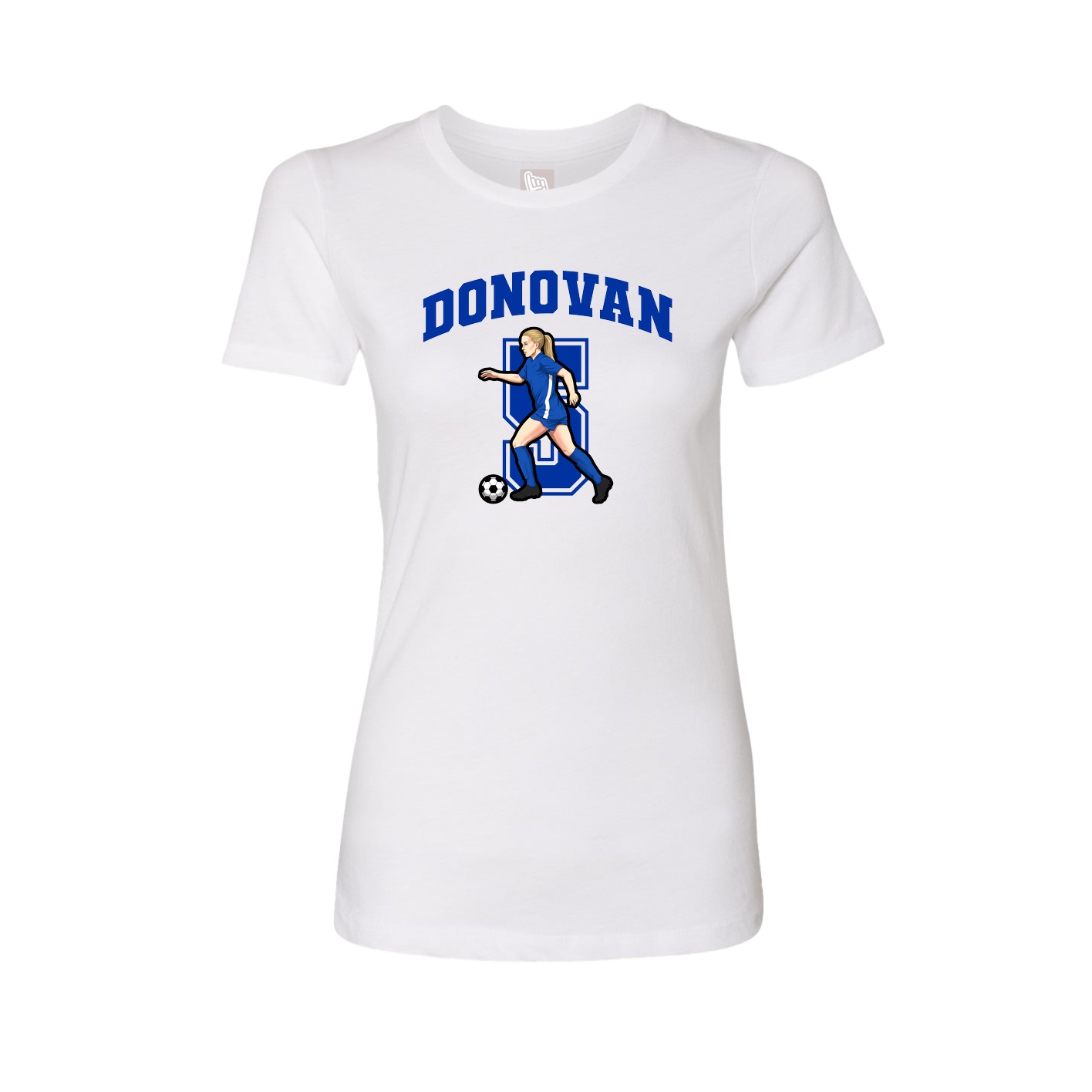 Womens Tee — Number in White