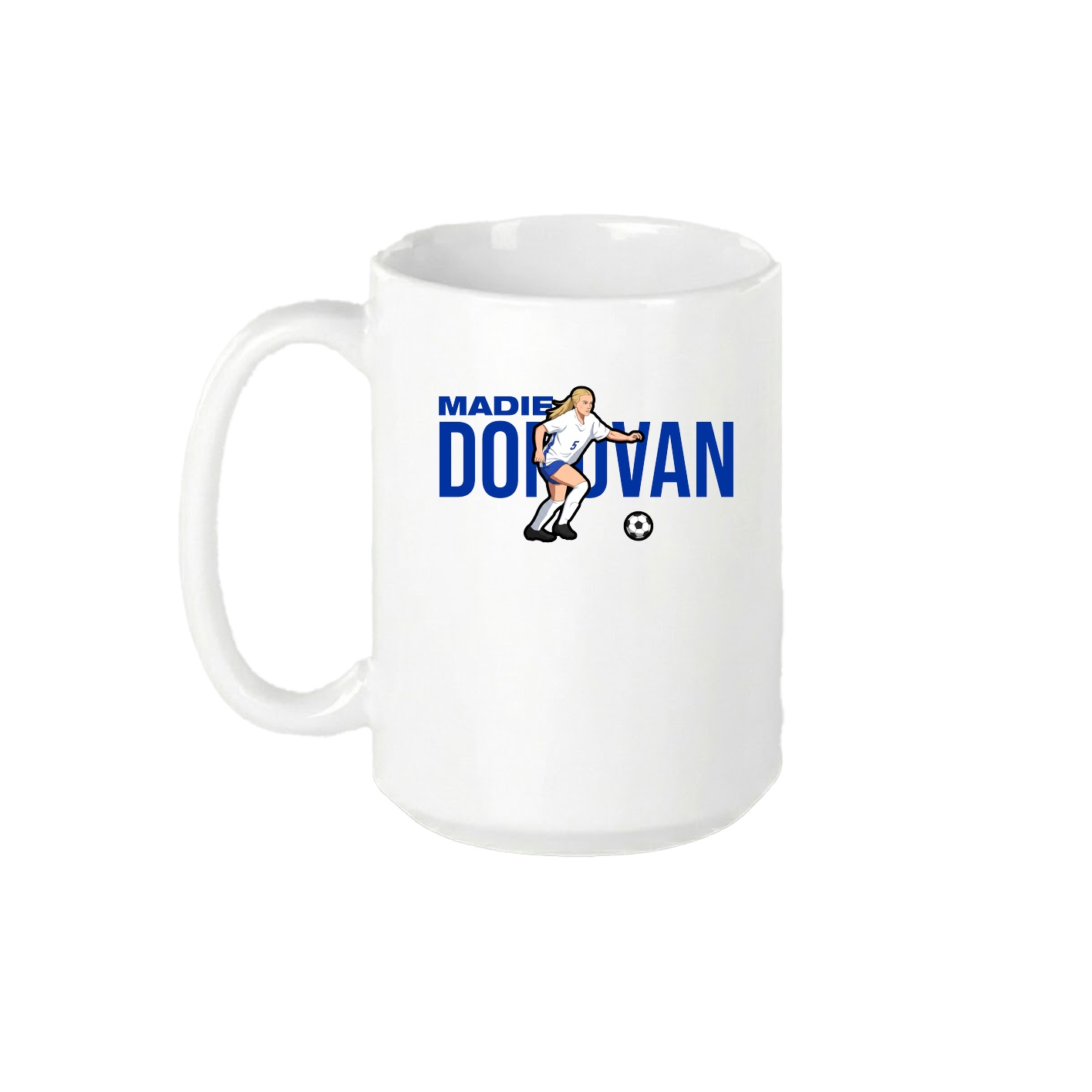 15oz Coffee Mug — Player Name in White