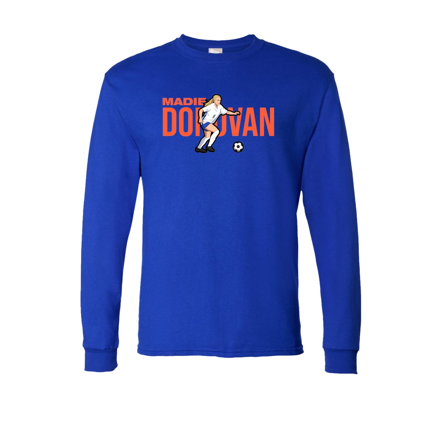 Long Sleeve Tee — Player Name in Royal
