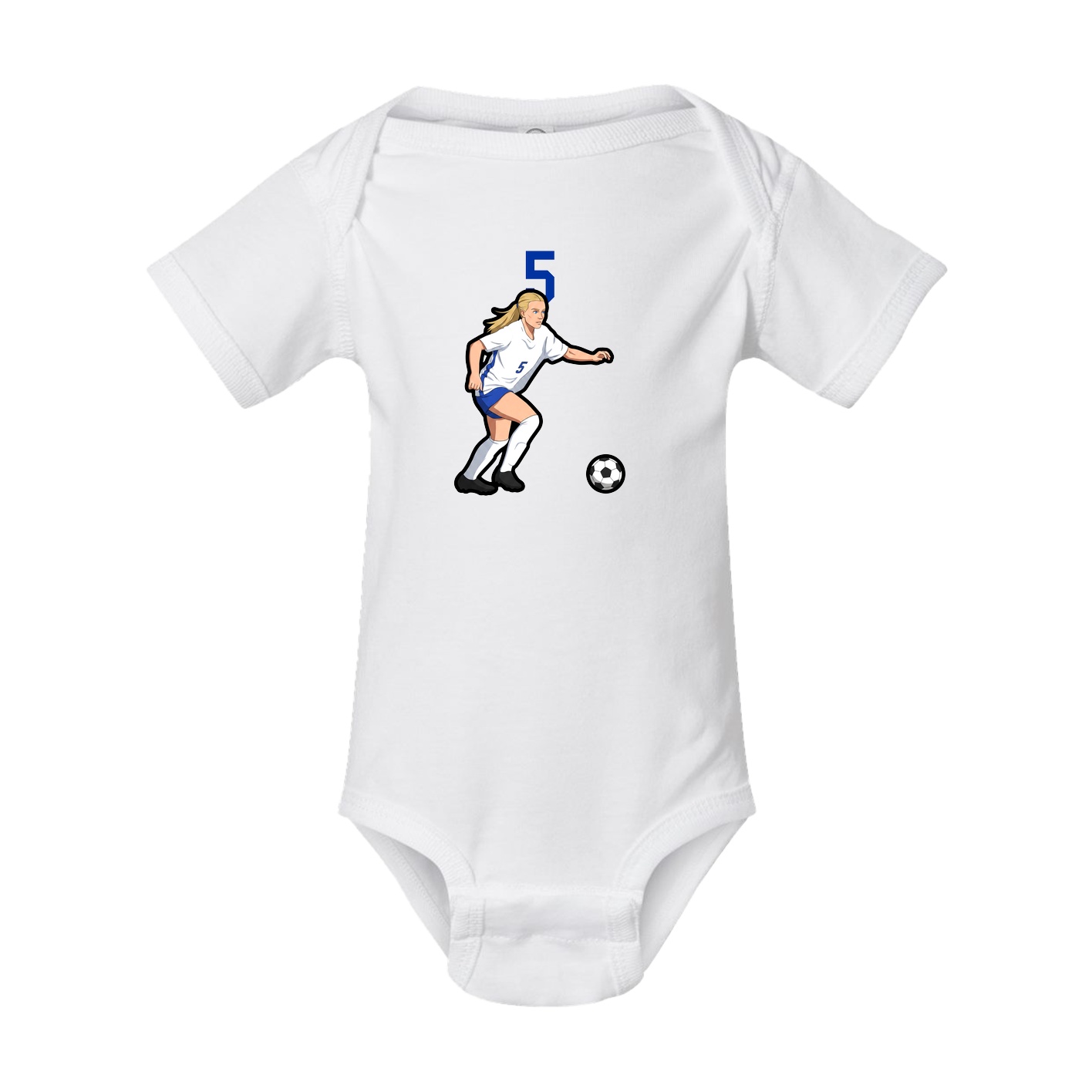 Baby Onesie — Number Top in White