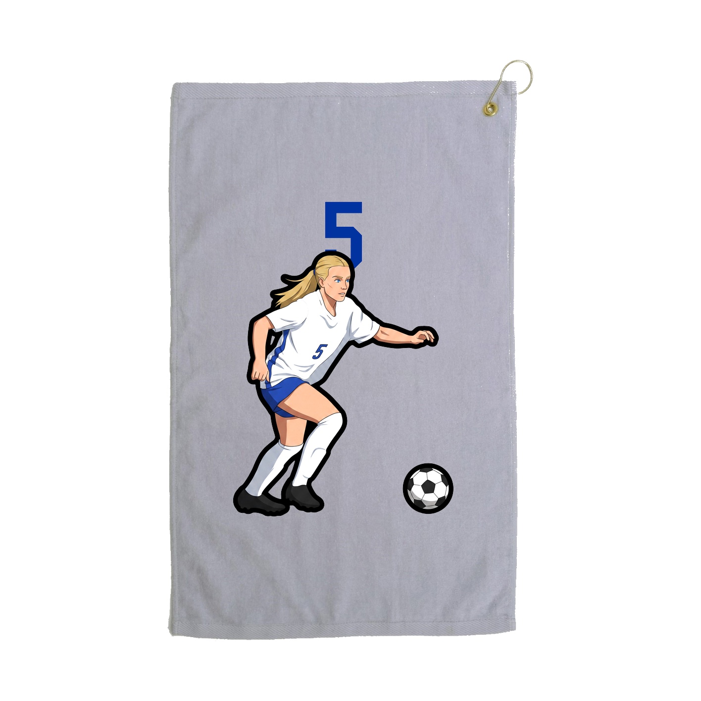 Golf Towel — Number Top in Grey