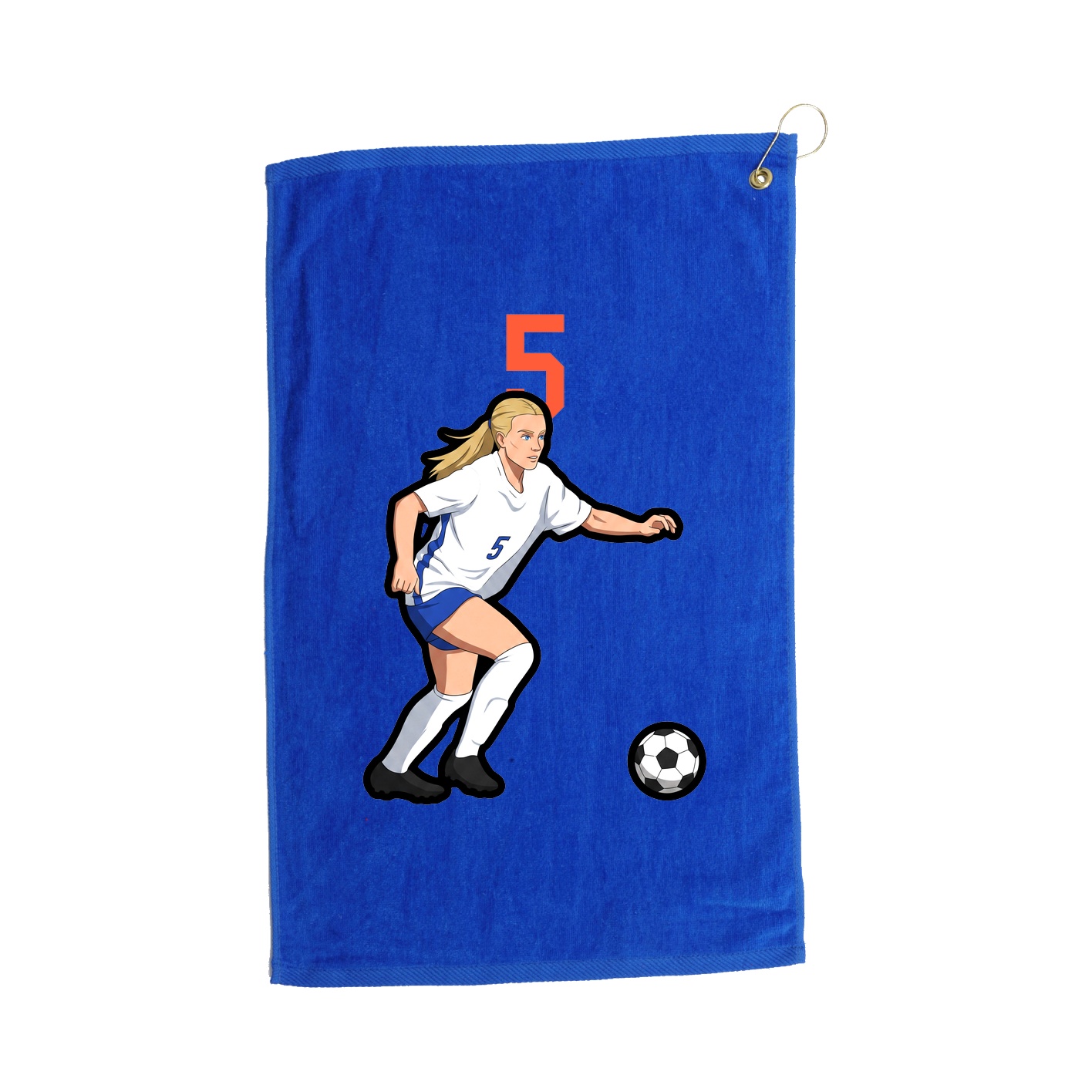 Golf Towel — Number Top in Royal