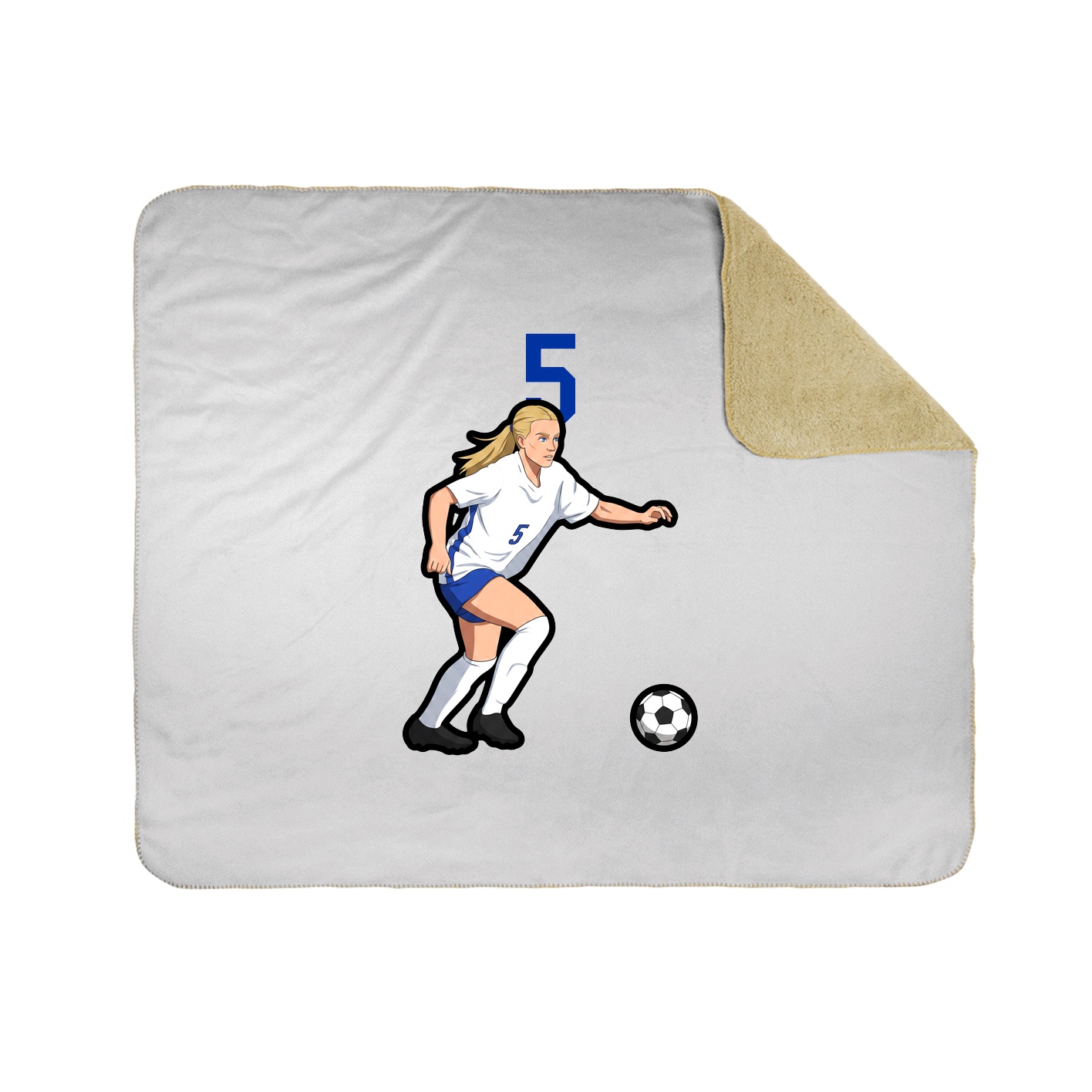 Throw Blanket — Number Top in White