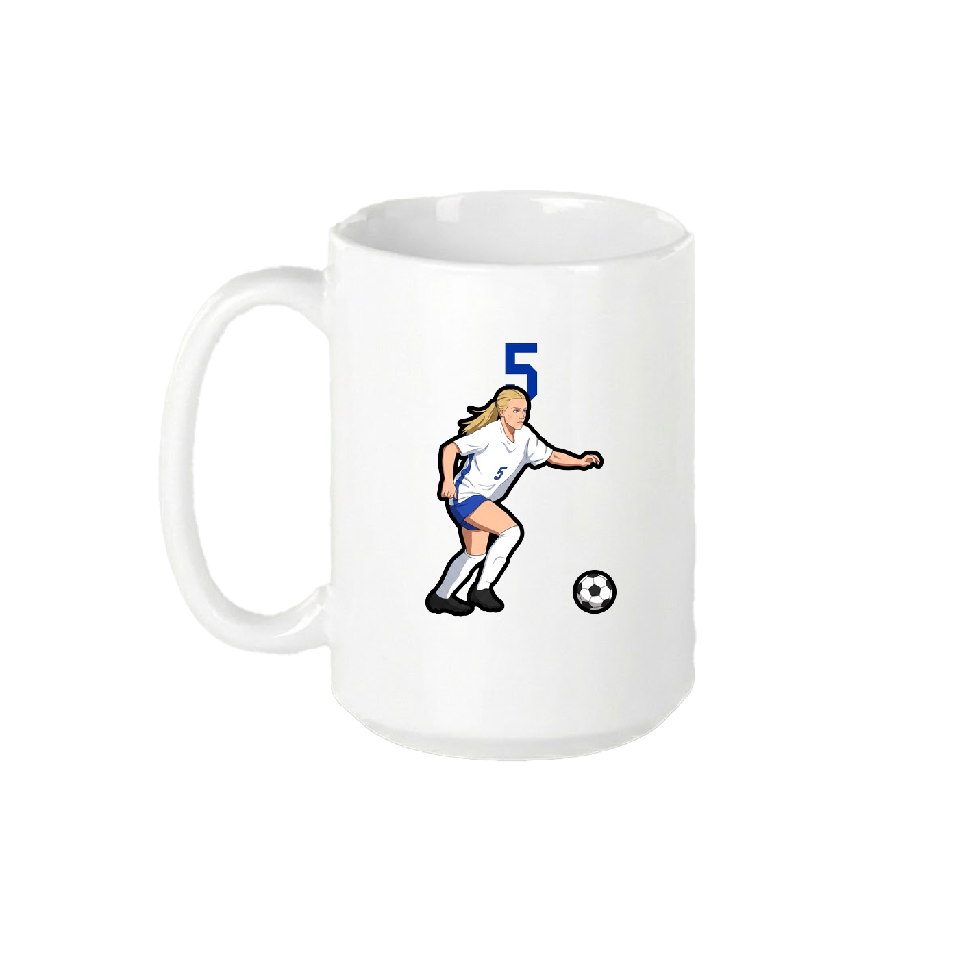 15oz Coffee Mug — Number Top in White