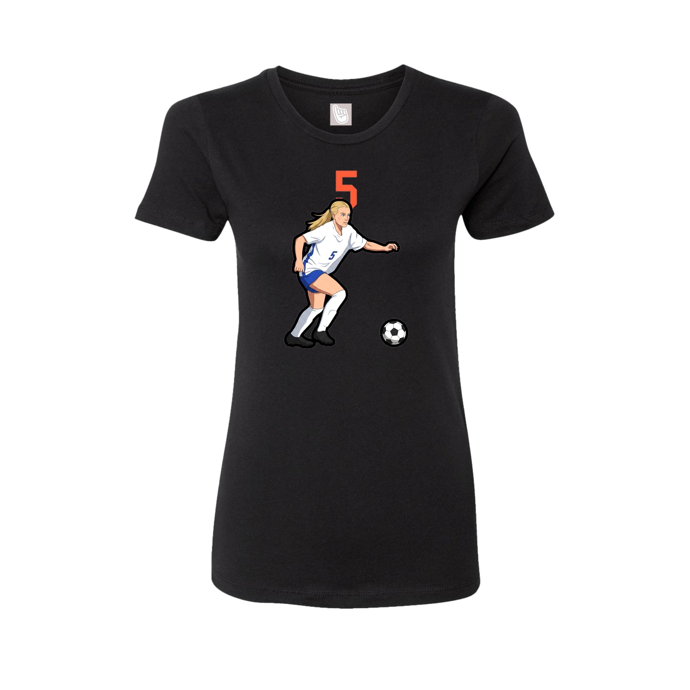 Womens Tee — Number Top in Black