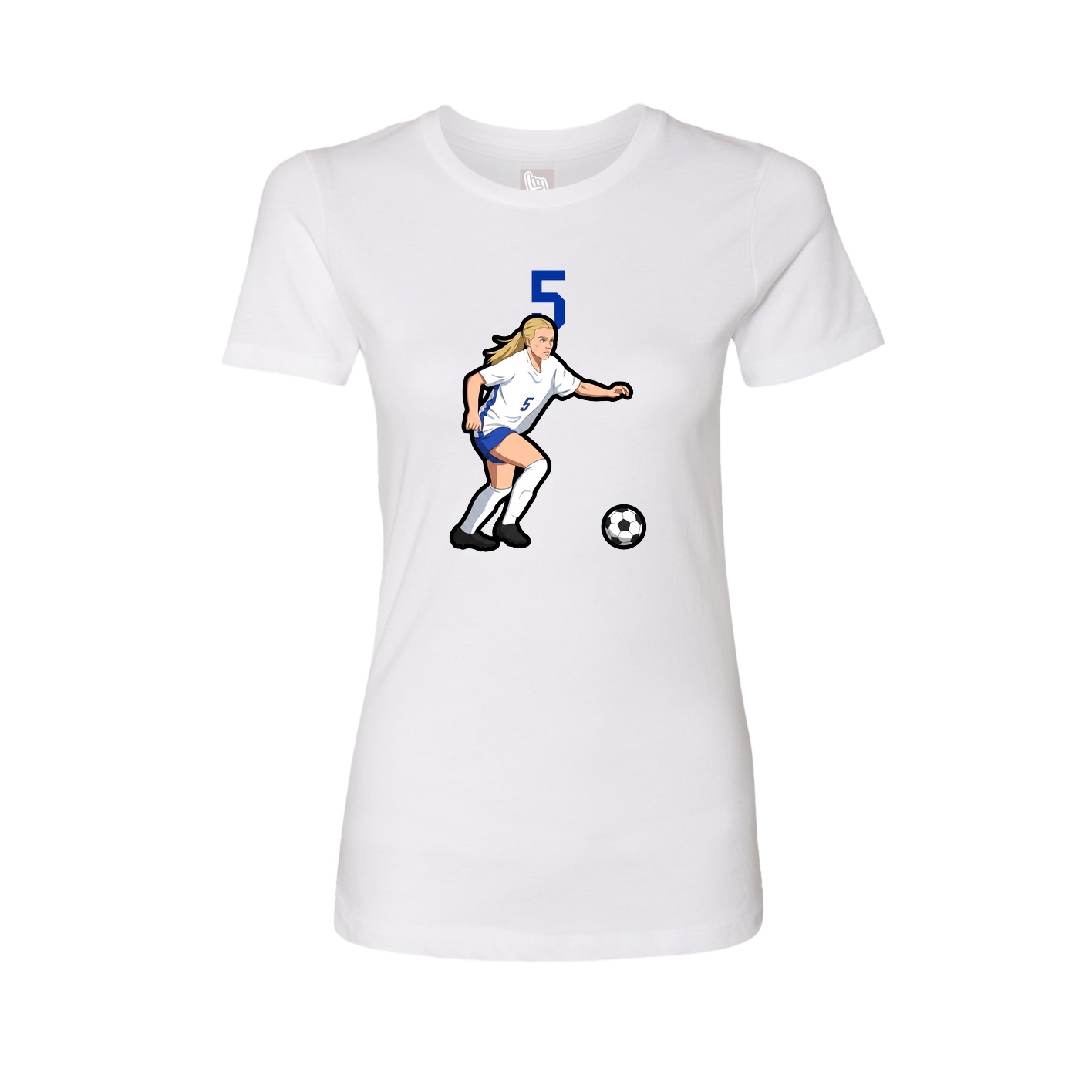 Womens Tee — Number Top in White