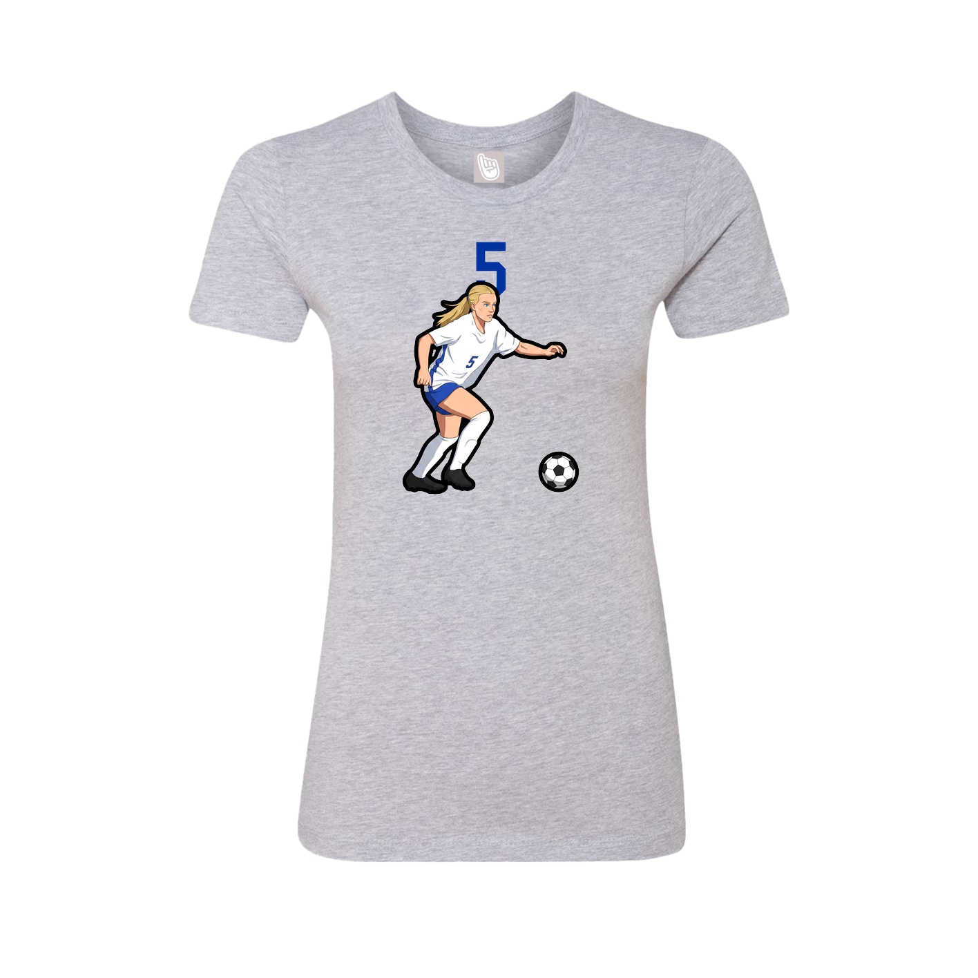 Womens Tee — Number Top in Grey