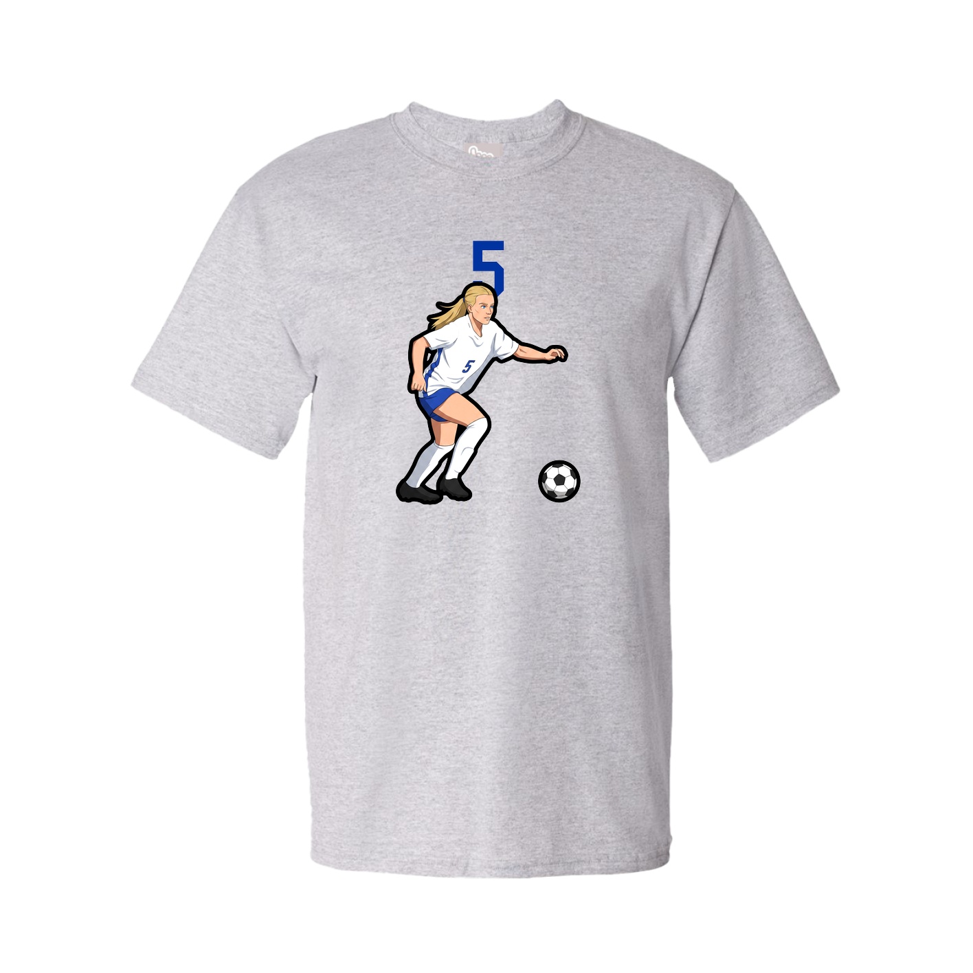 Youth Tee — Number Top in Grey