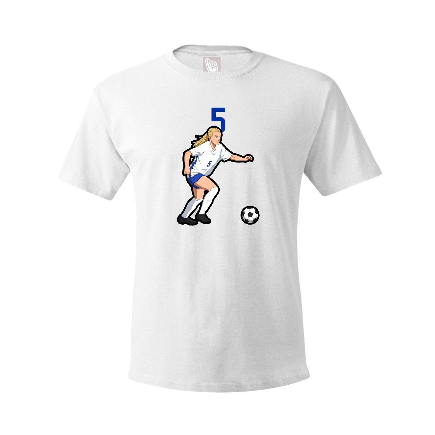 Youth Tee — Number Top in White