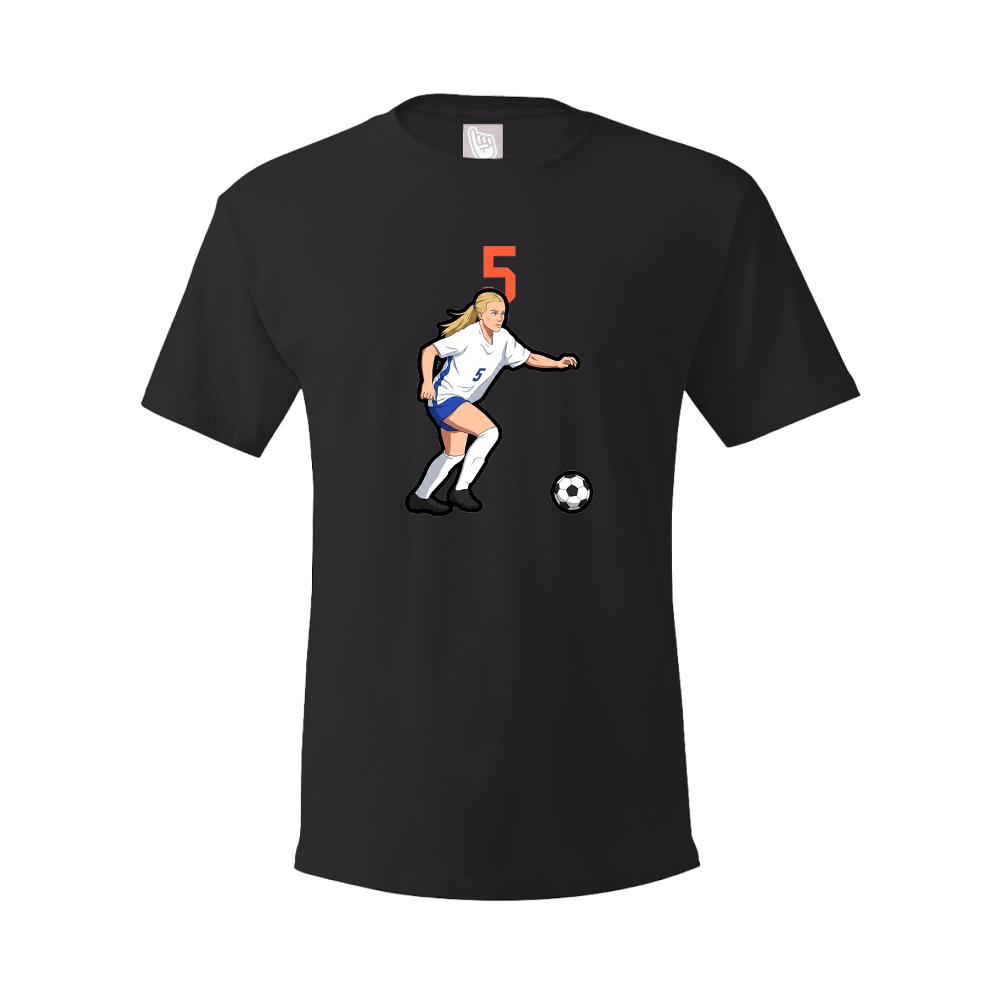 Youth Tee — Number Top in Black