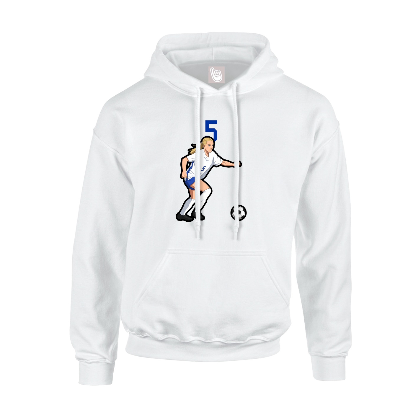 Hoodie — Number Top in White