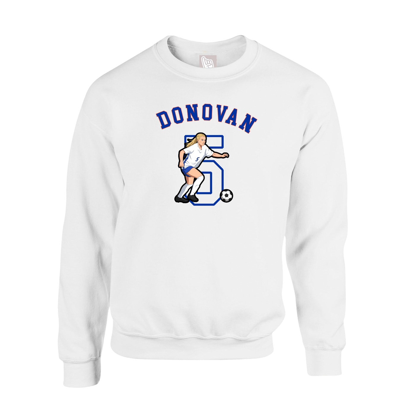 Fleece Crew — Shirsey Arch in White