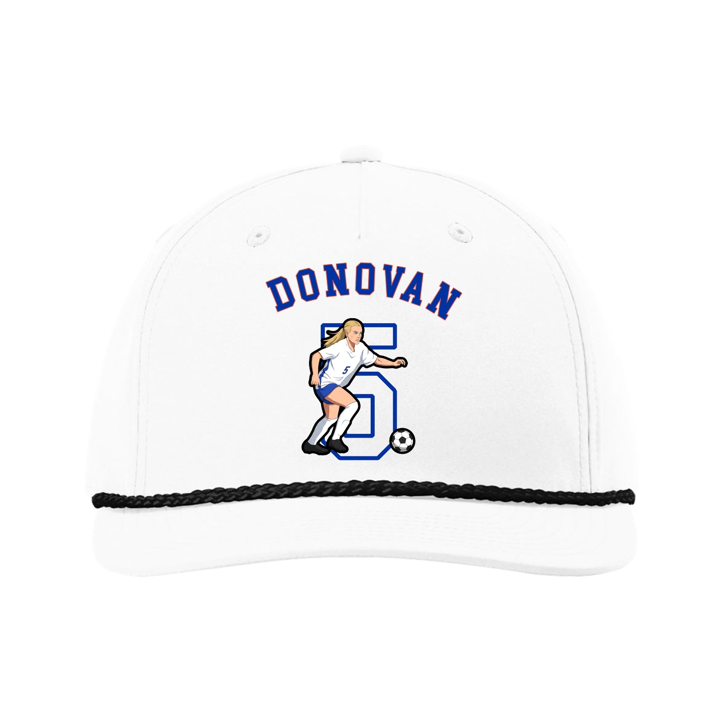 Five-Panel Classic Rope Cap — Shirsey Arch in White