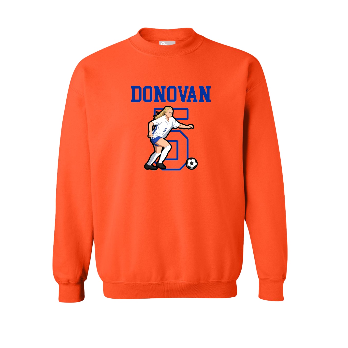 Fleece Crew — Shirsey in Orange
