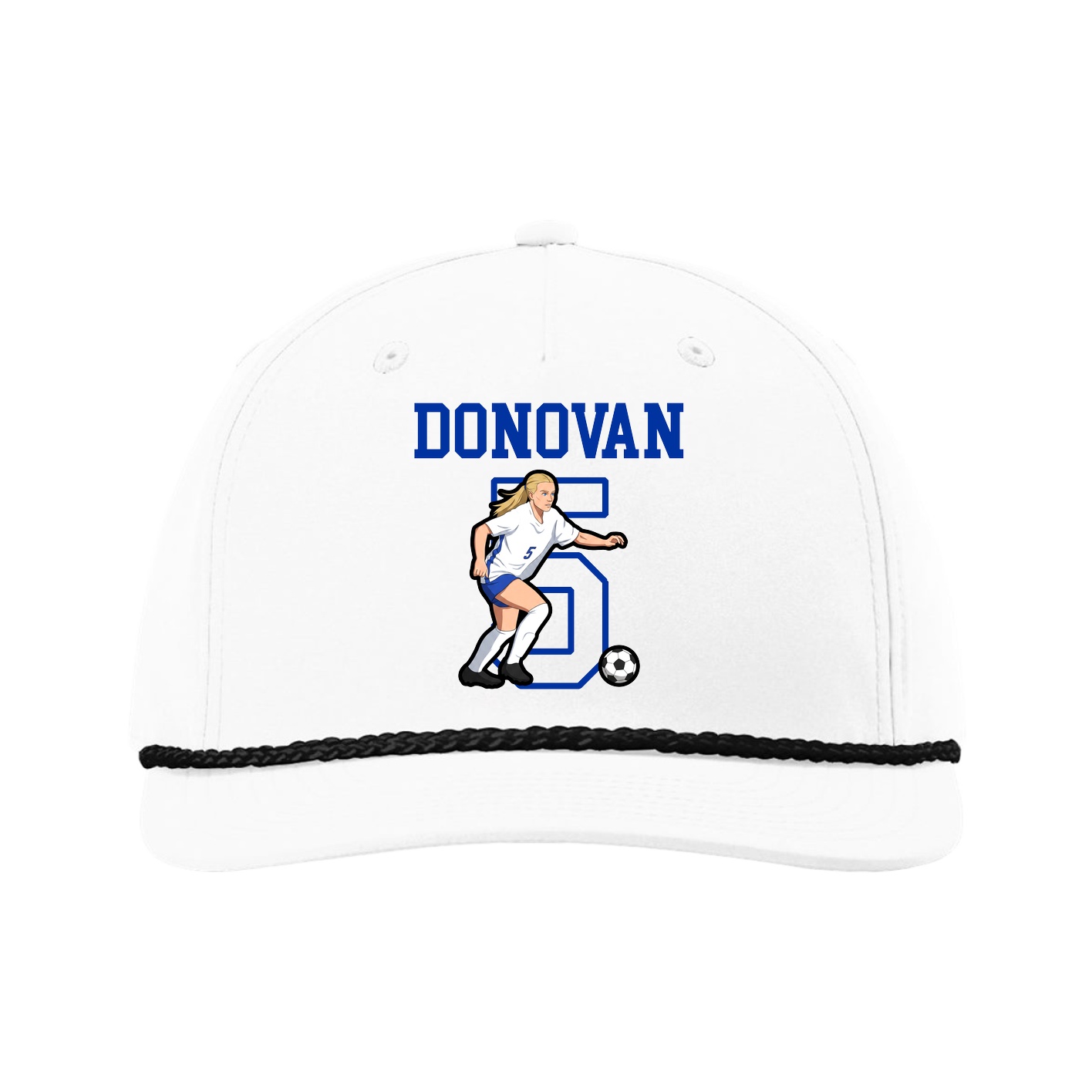 Five-Panel Classic Rope Cap — Shirsey in White