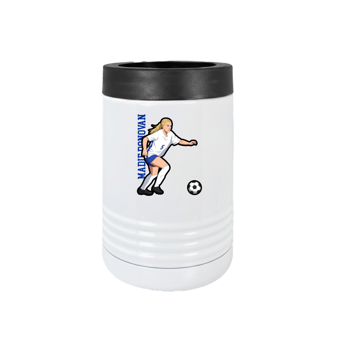 Beverage Holder — Name Vertical in White