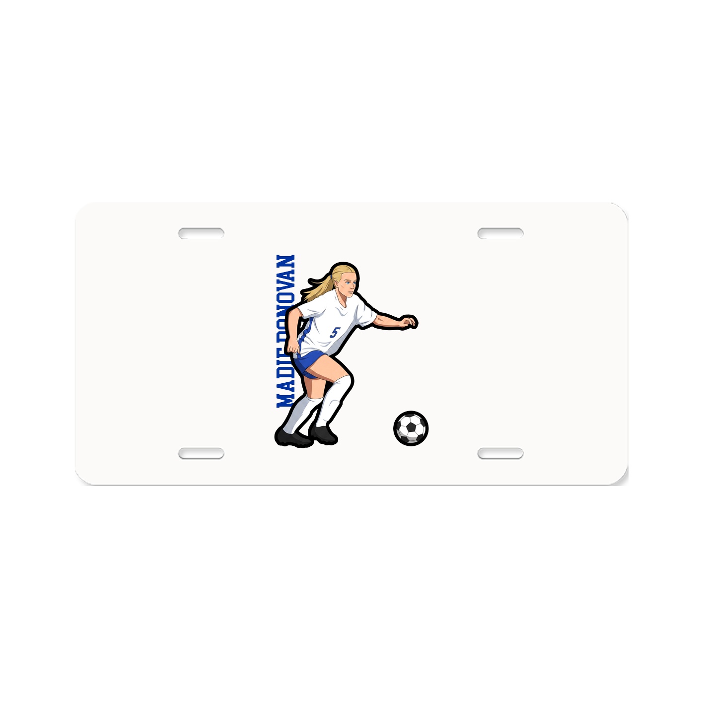 License Plate — Name Vertical in Classic