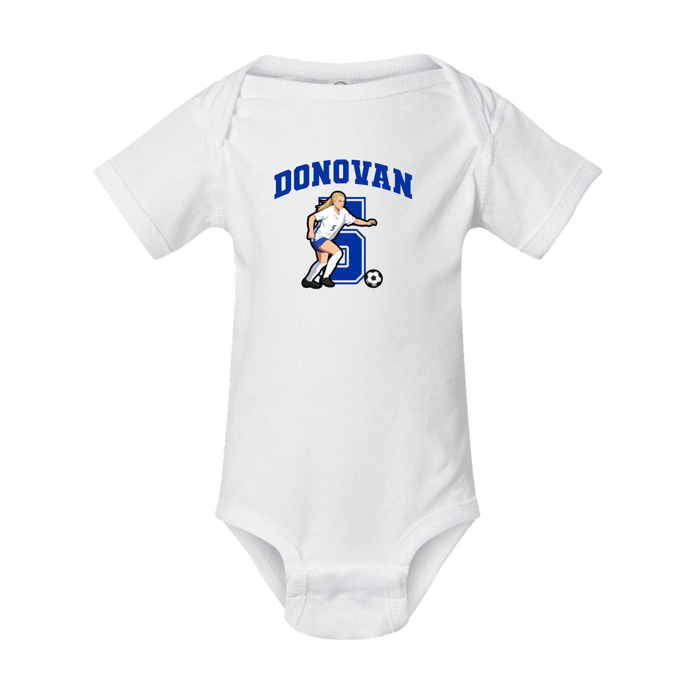 Baby Onesie — Number in White