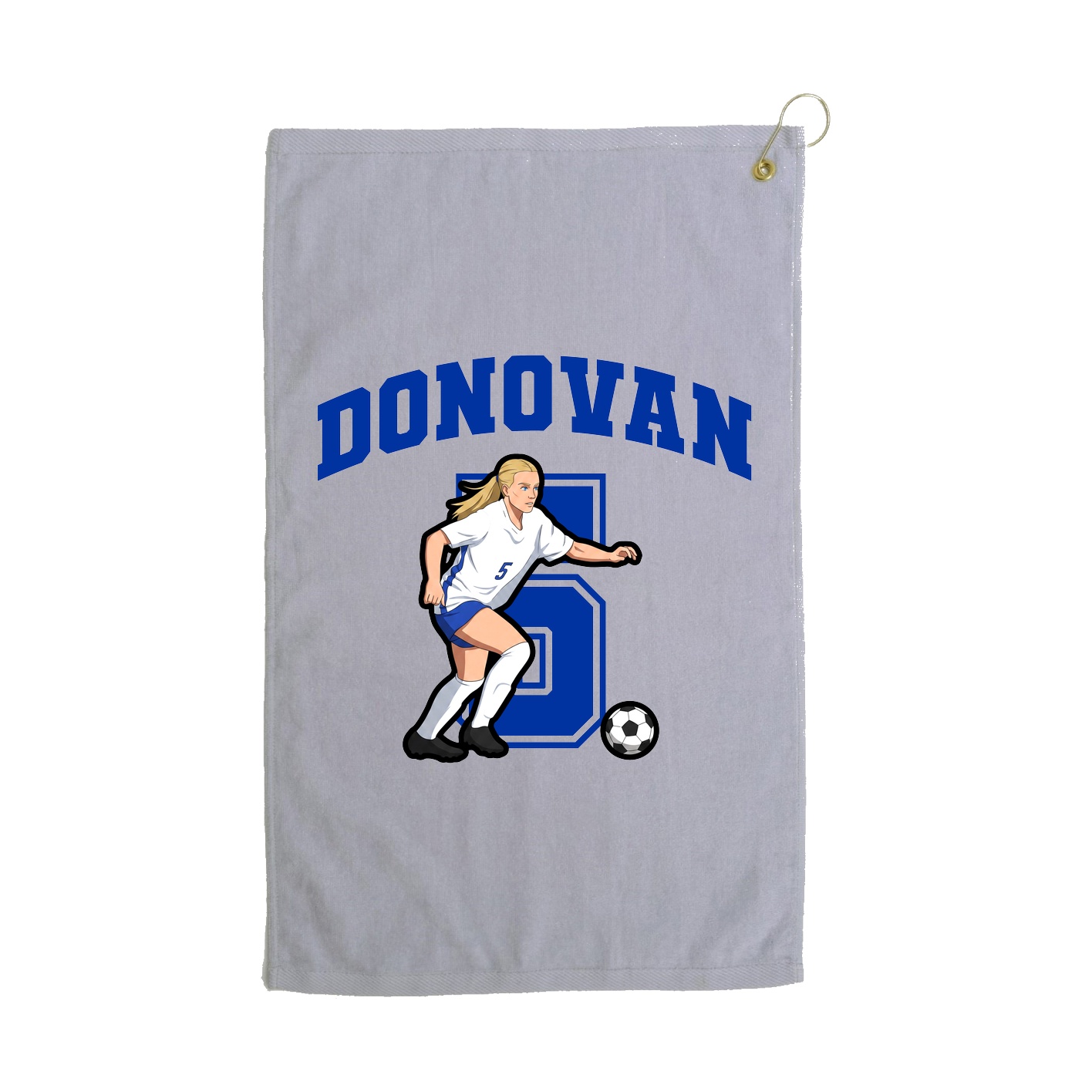 Golf Towel — Number in Grey