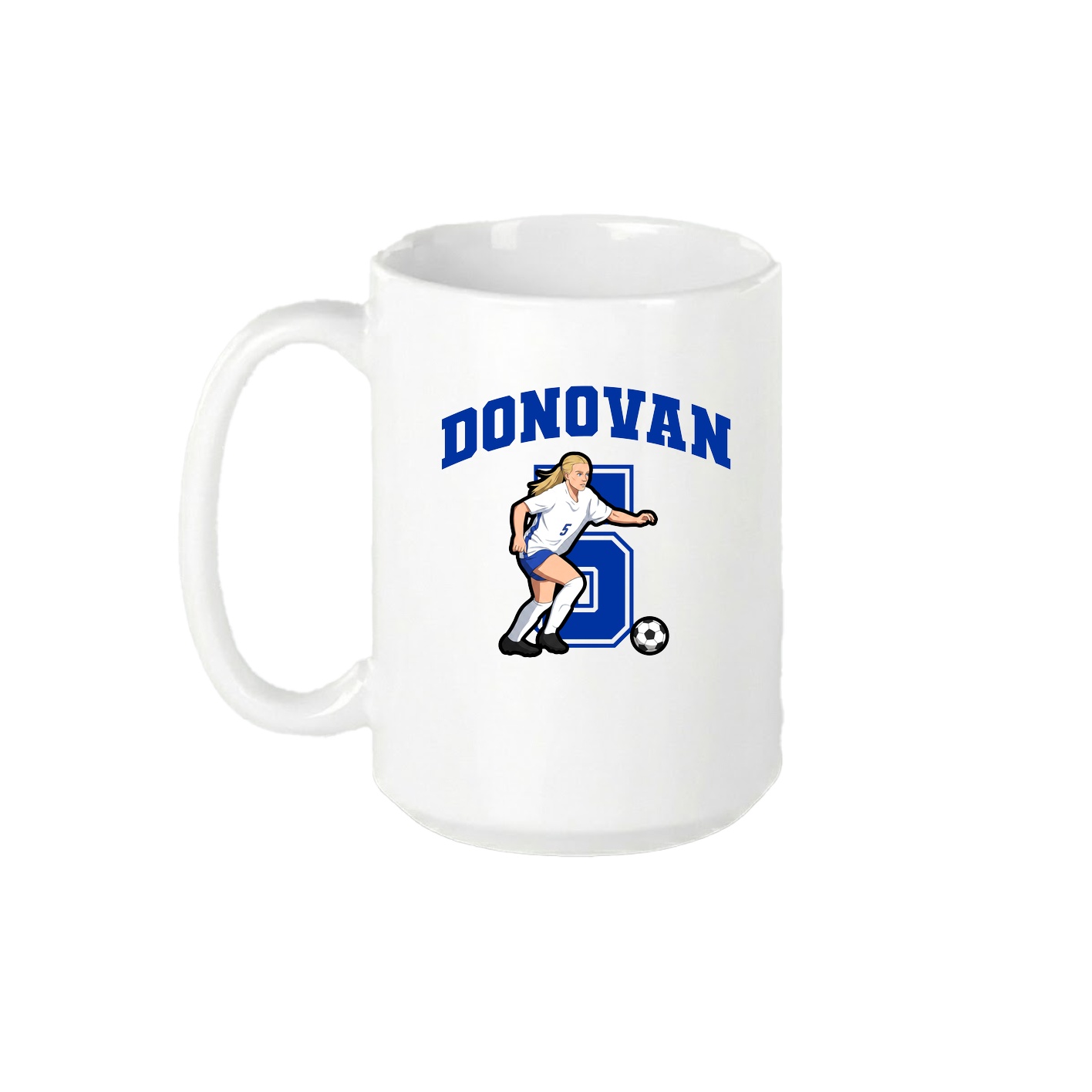 15oz Coffee Mug — Number in White