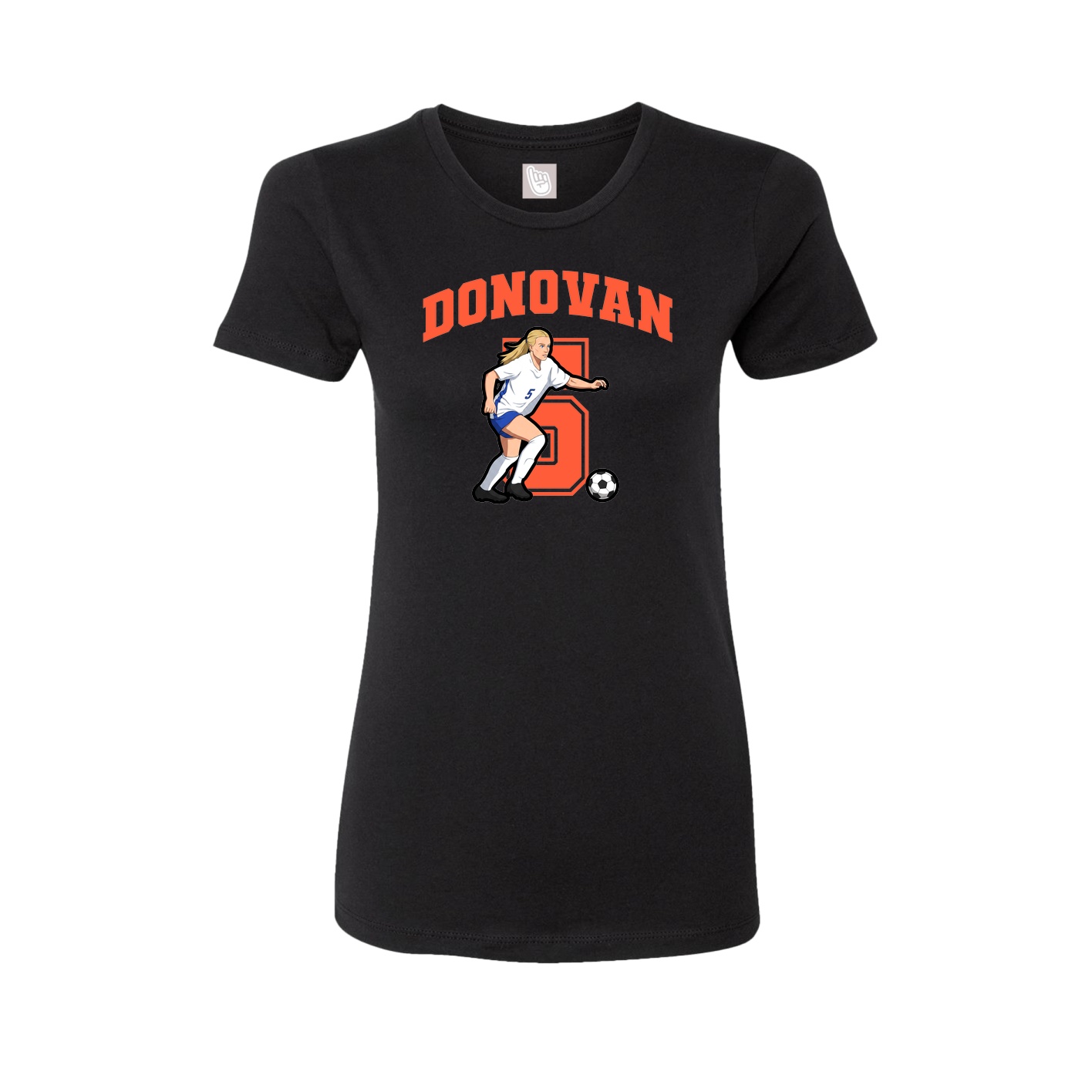 Womens Tee — Number in Black
