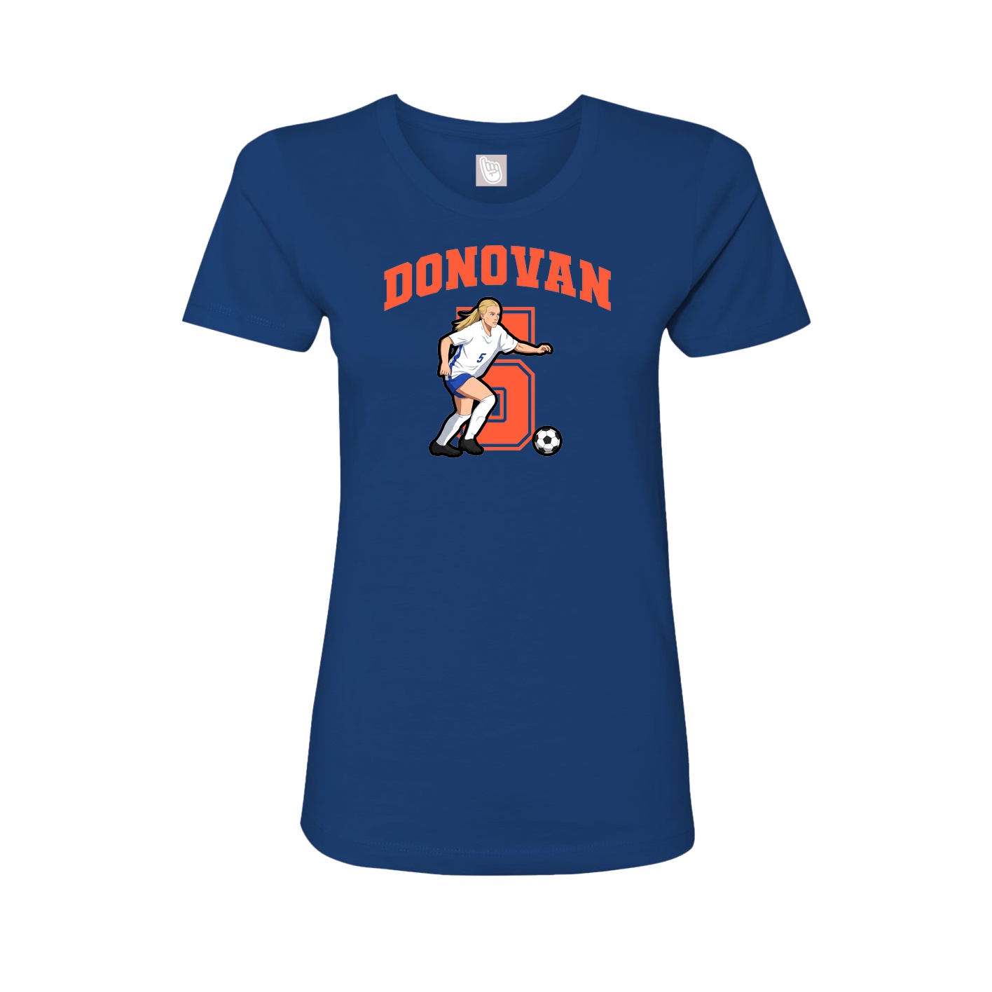Womens Tee — Number in Royal