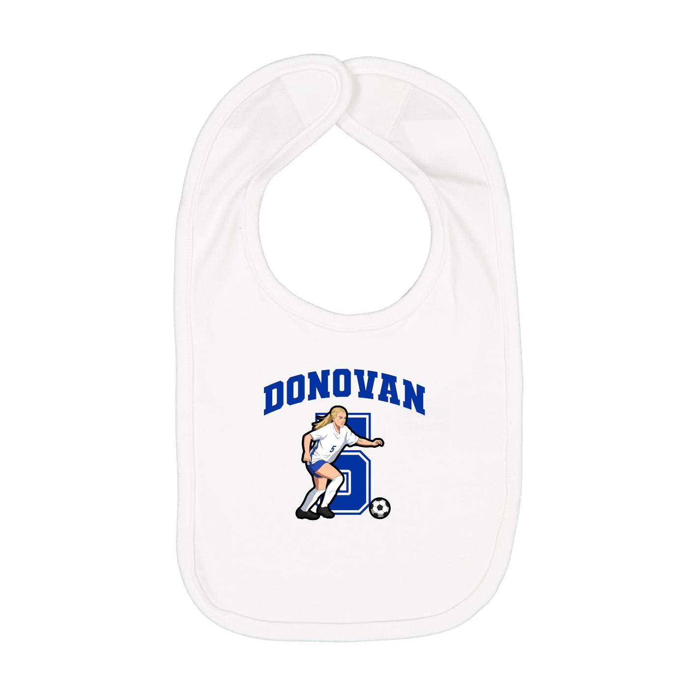 Infant Bib — Number in White