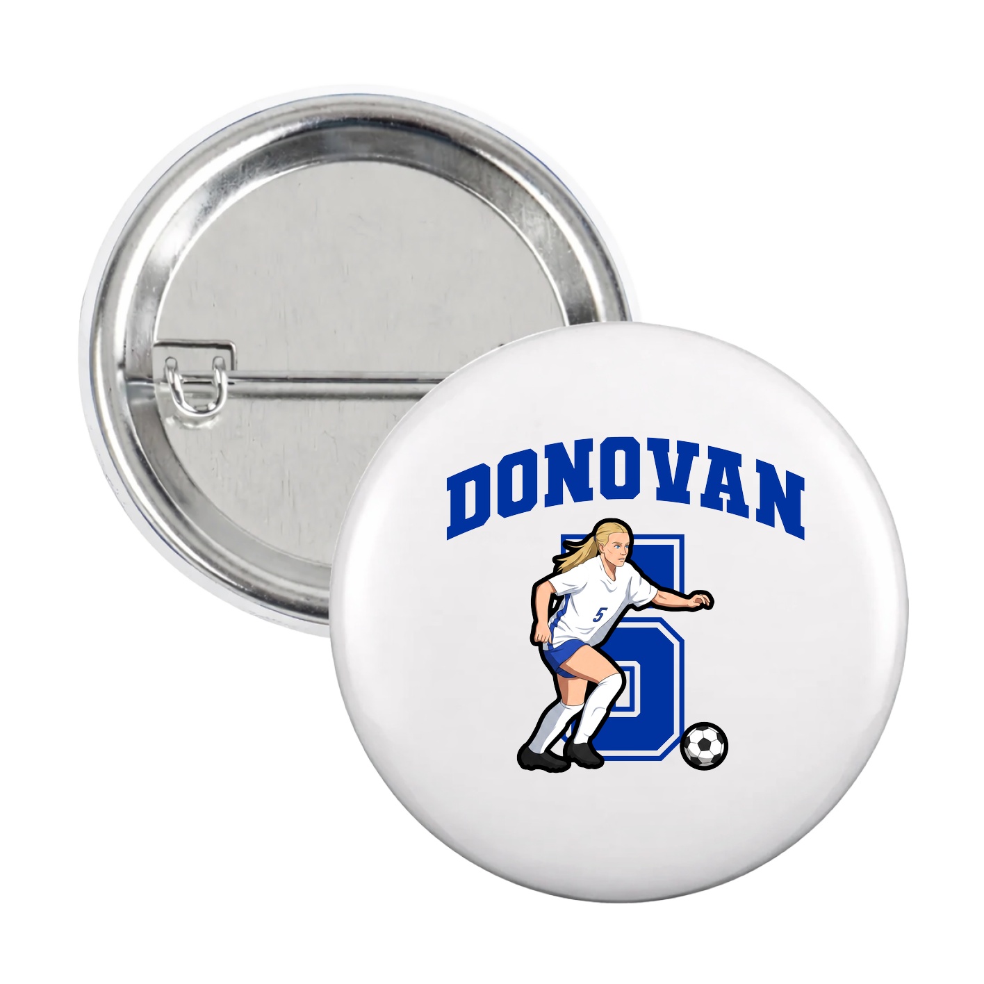 Game Day Button — Number in White